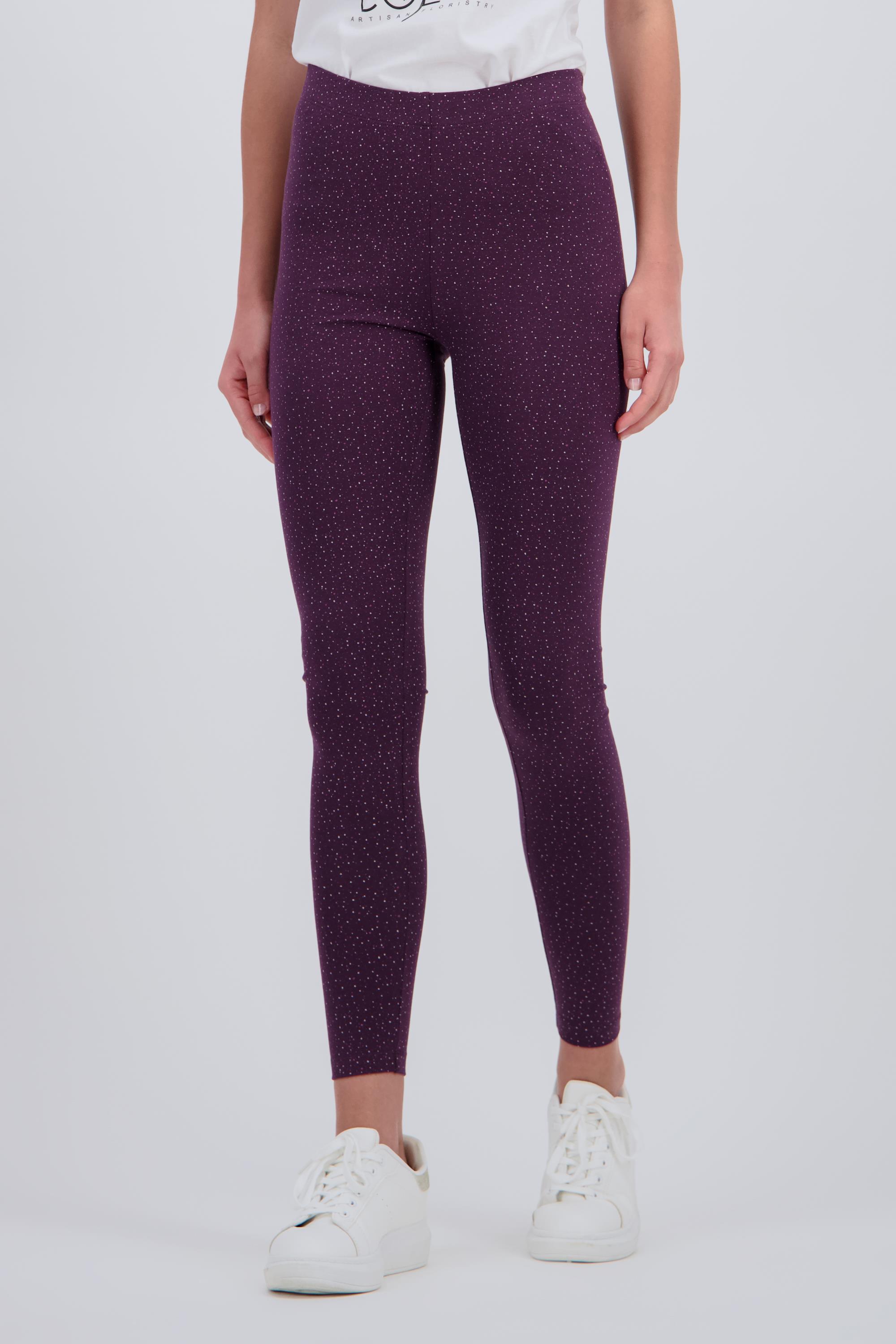 Stamps - Morado - Leggings Algodón Mujer talla