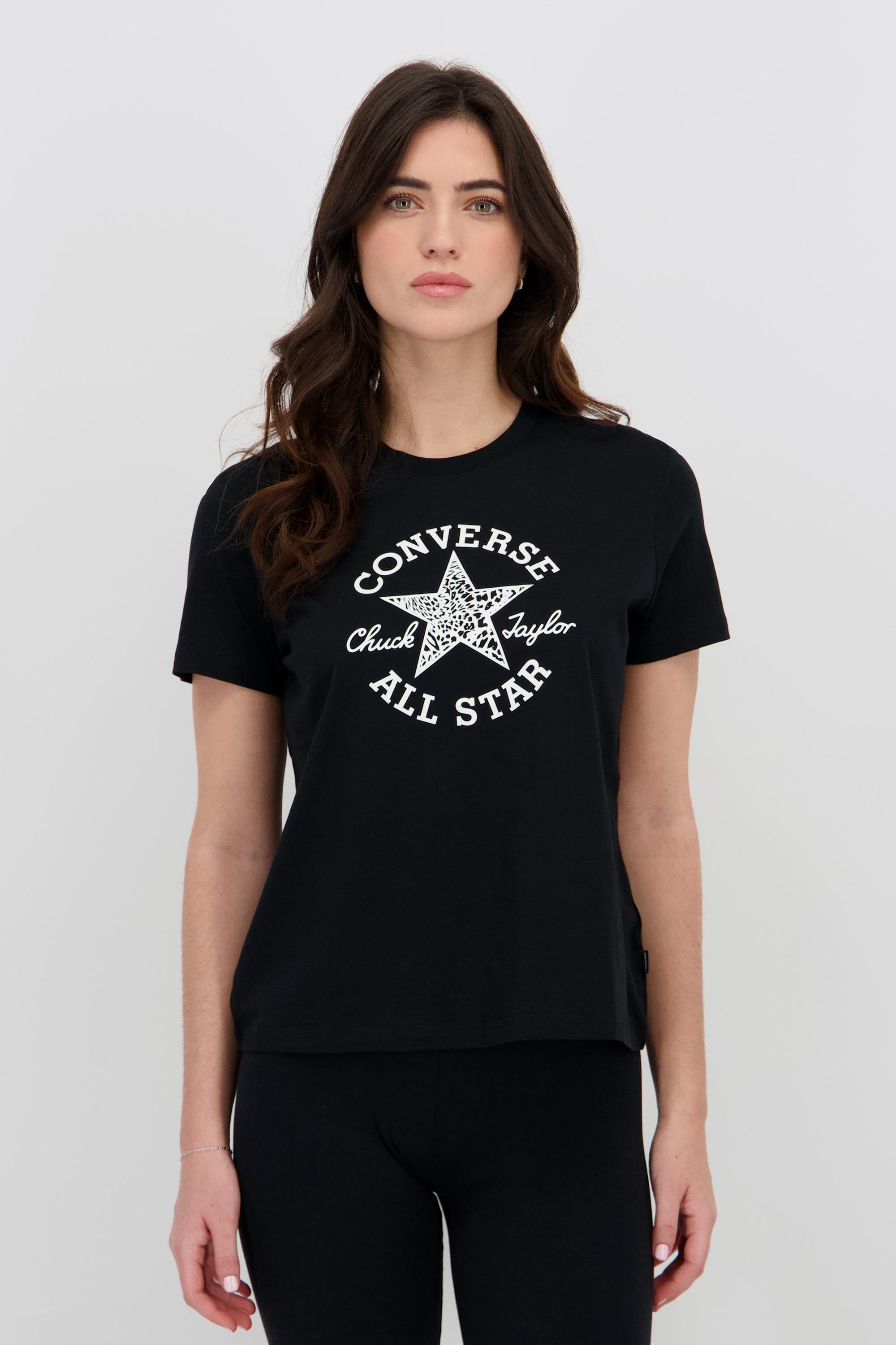 Camiseta Converse - Negro - Camiseta Mujer talla