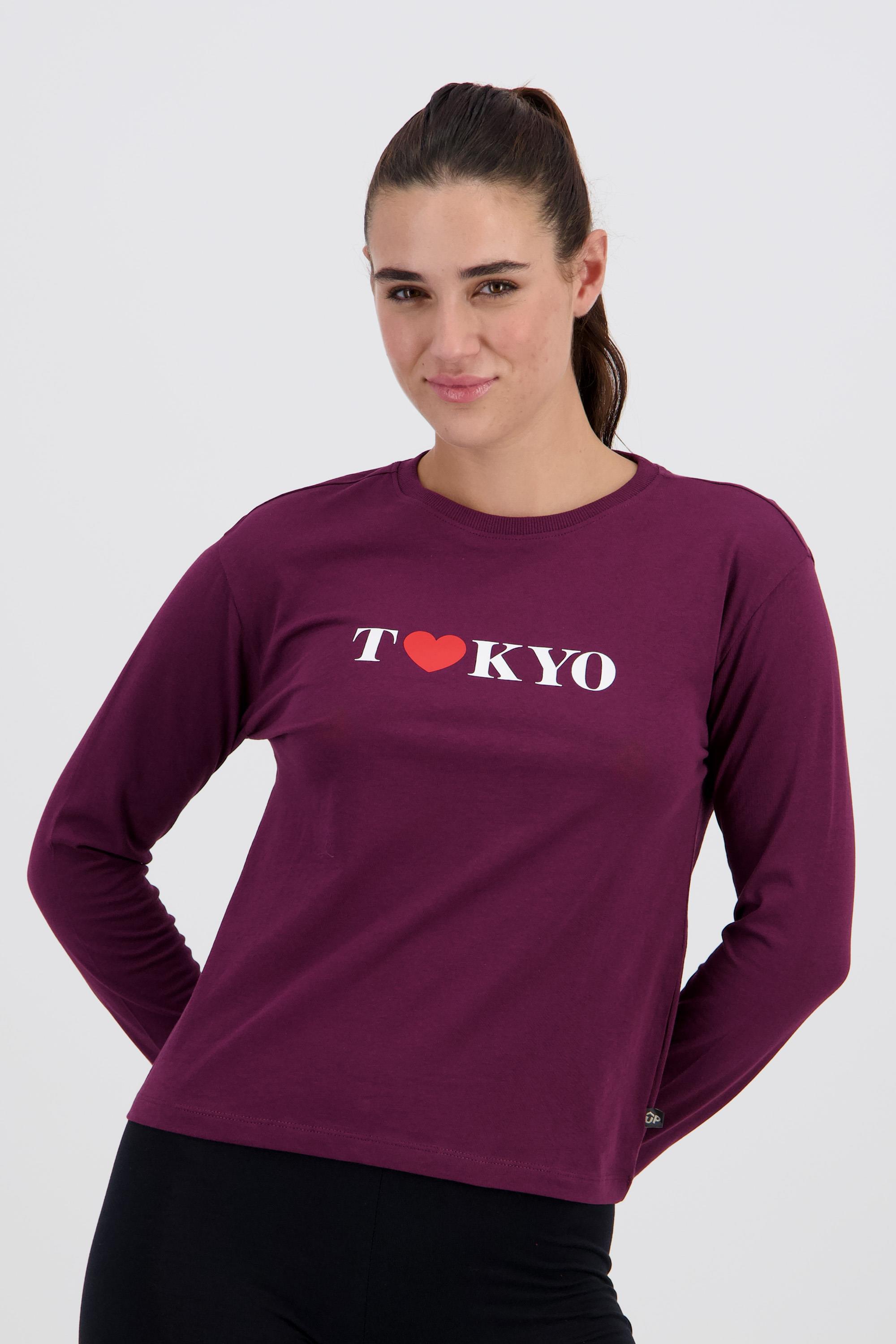 Stamps - Rojo - Camiseta Manga Larga Mujer talla