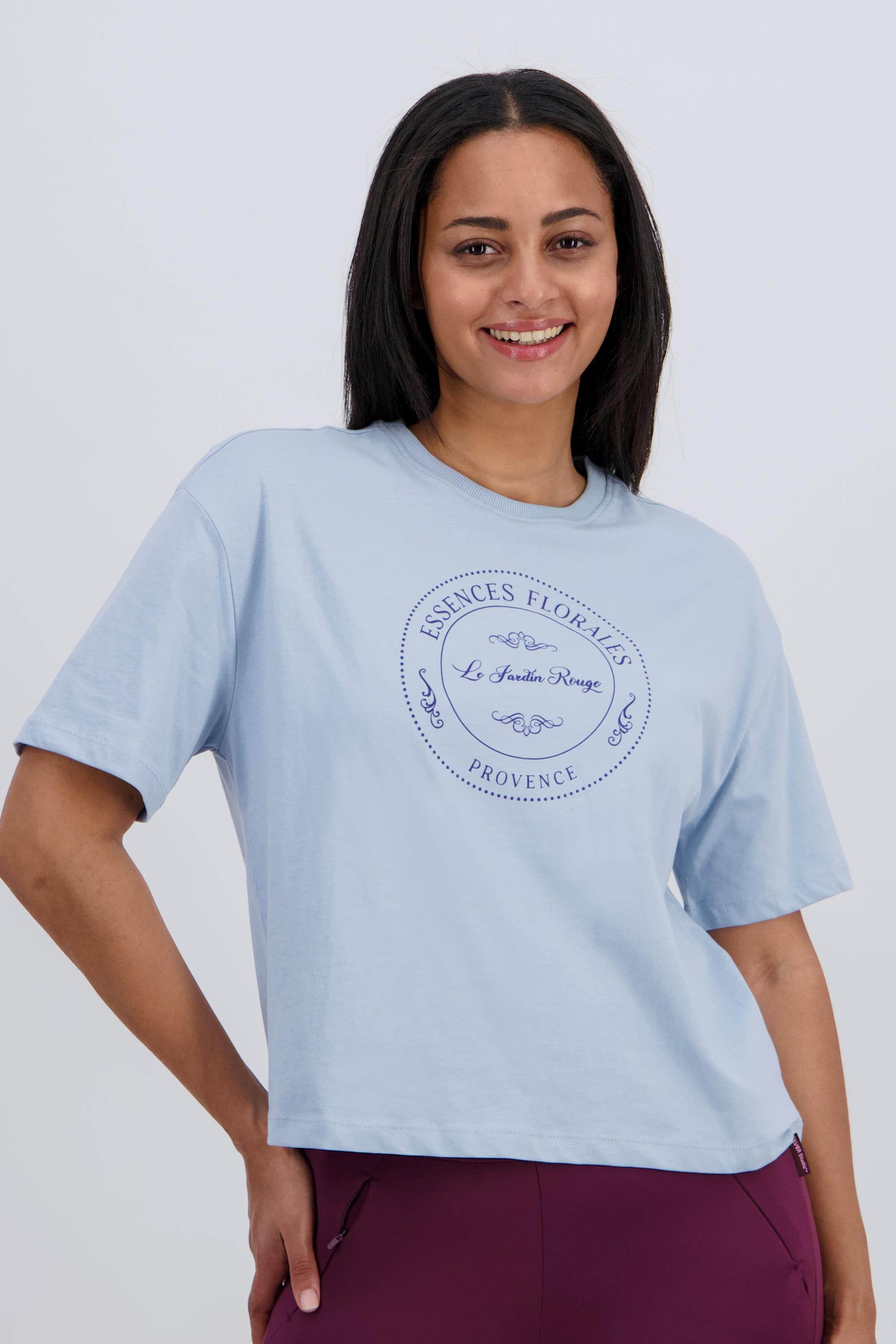 Up Stamps - Celeste - Camiseta Boxy Mujer talla 2XL