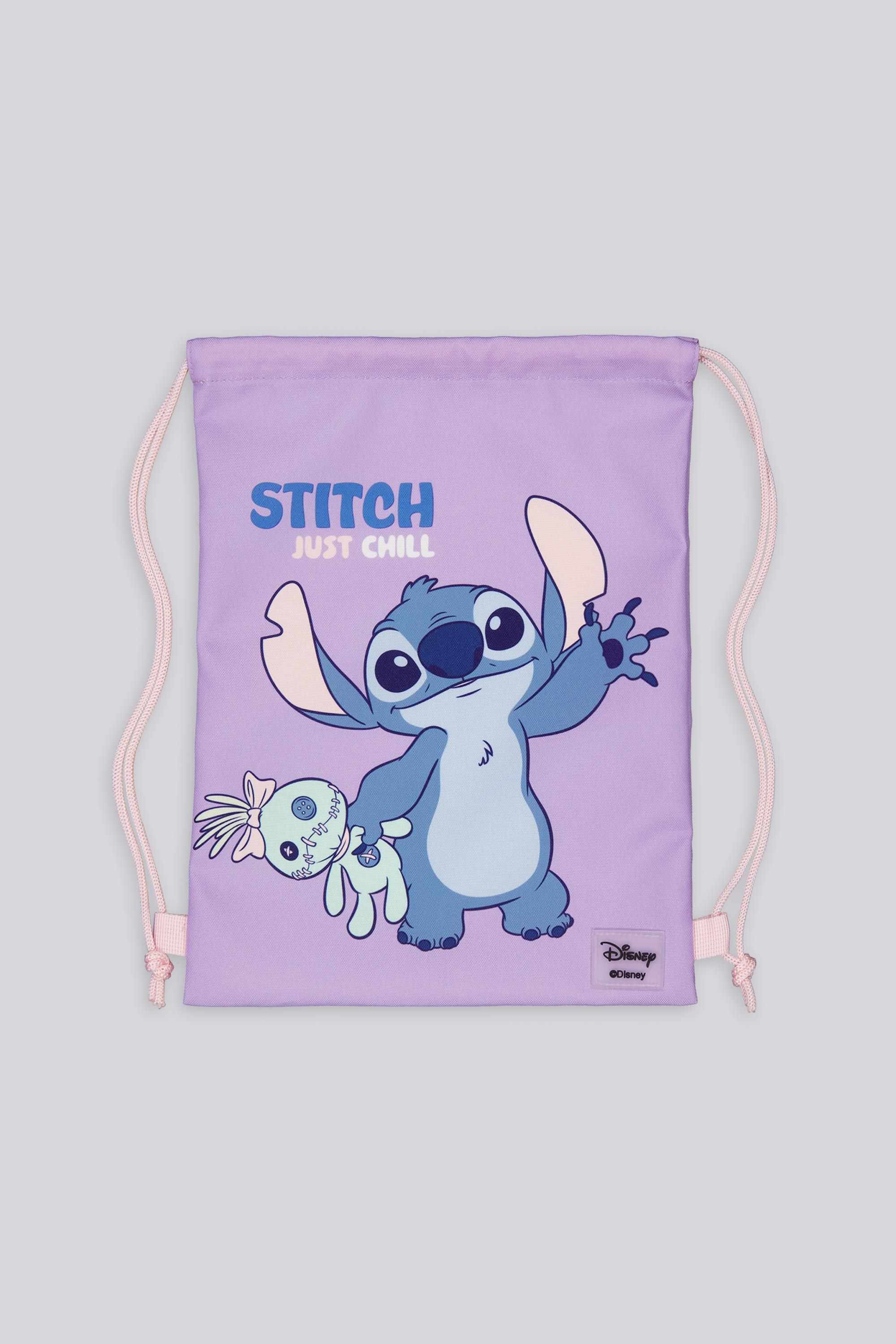 Mochila Cuerdas Stitch - Malva - Bolsa talla T.U.