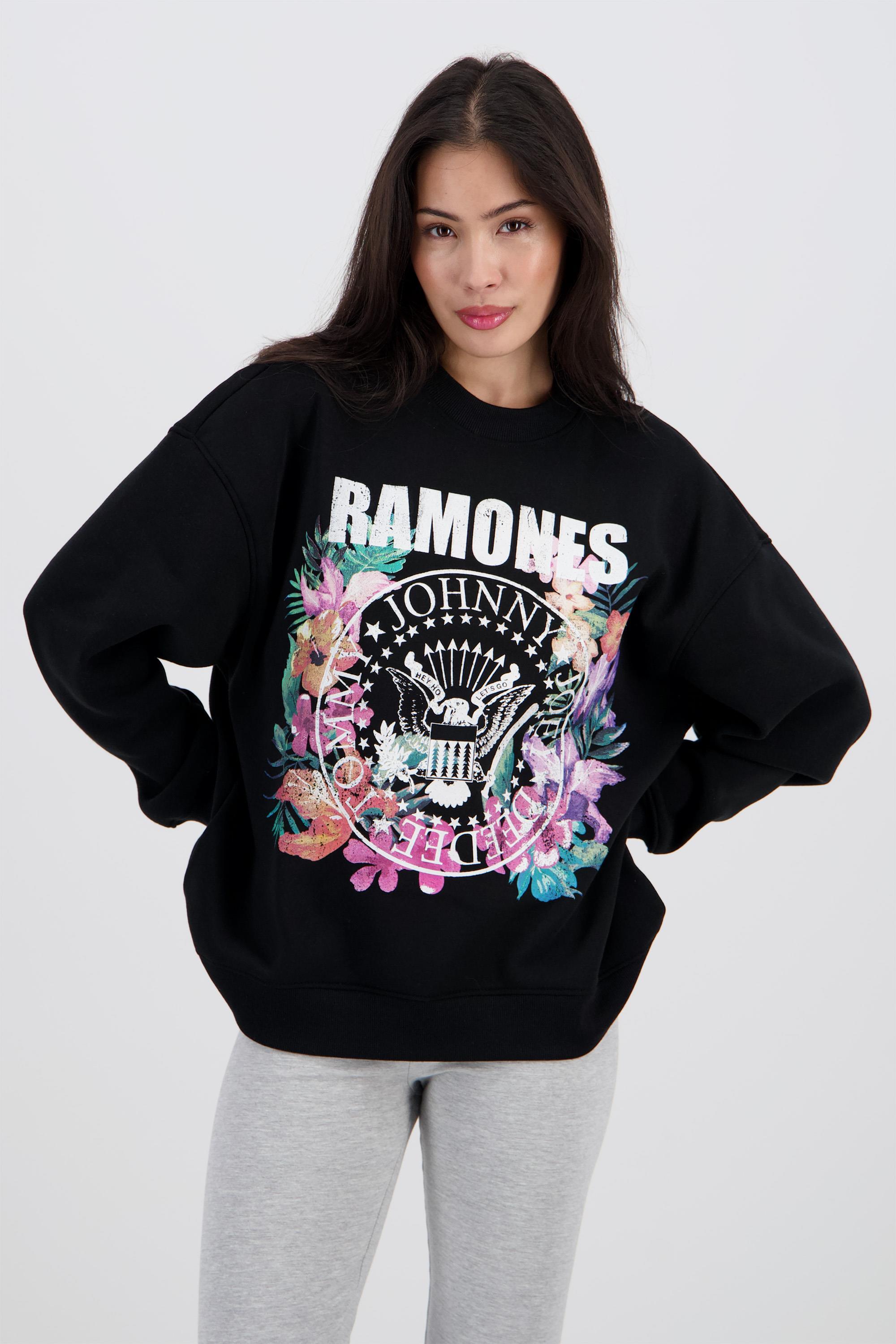 Sudadera Ramones - Negro - Sudadera Mujer talla