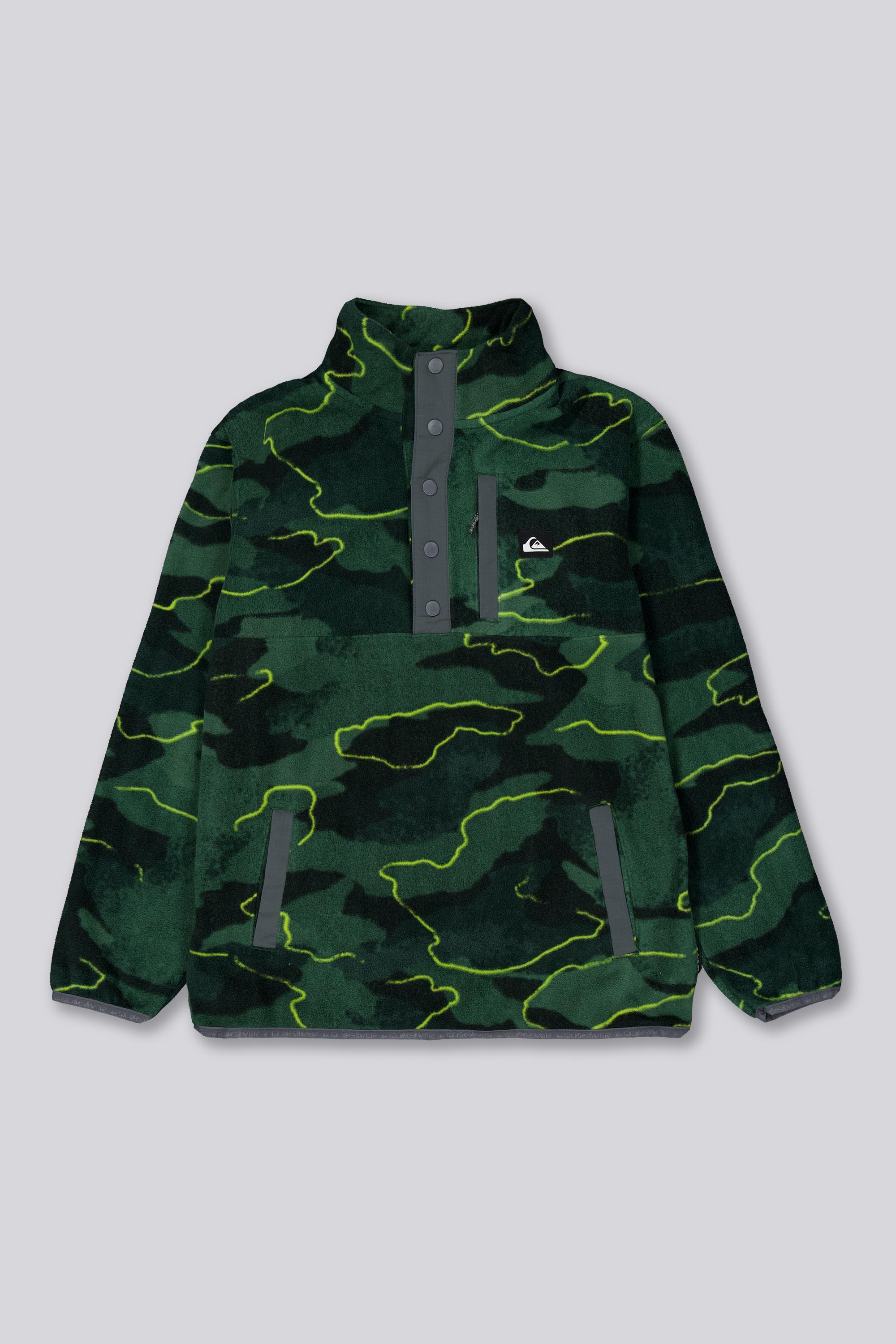 Quiksilver No Destination Hz - Verde - Forro Polar Niño talla 10