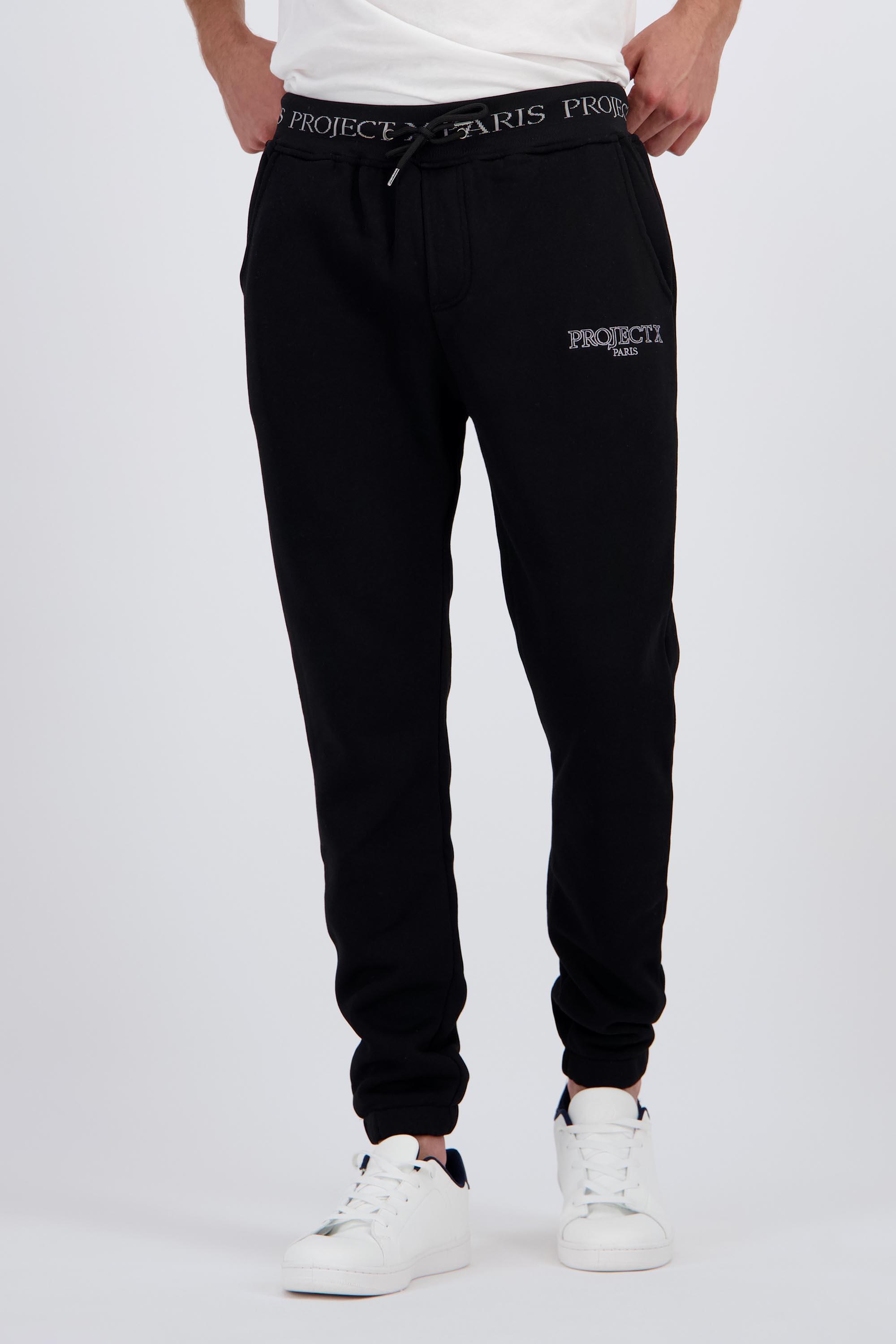 Linear Logo - Negro - Pantalón Hombre talla