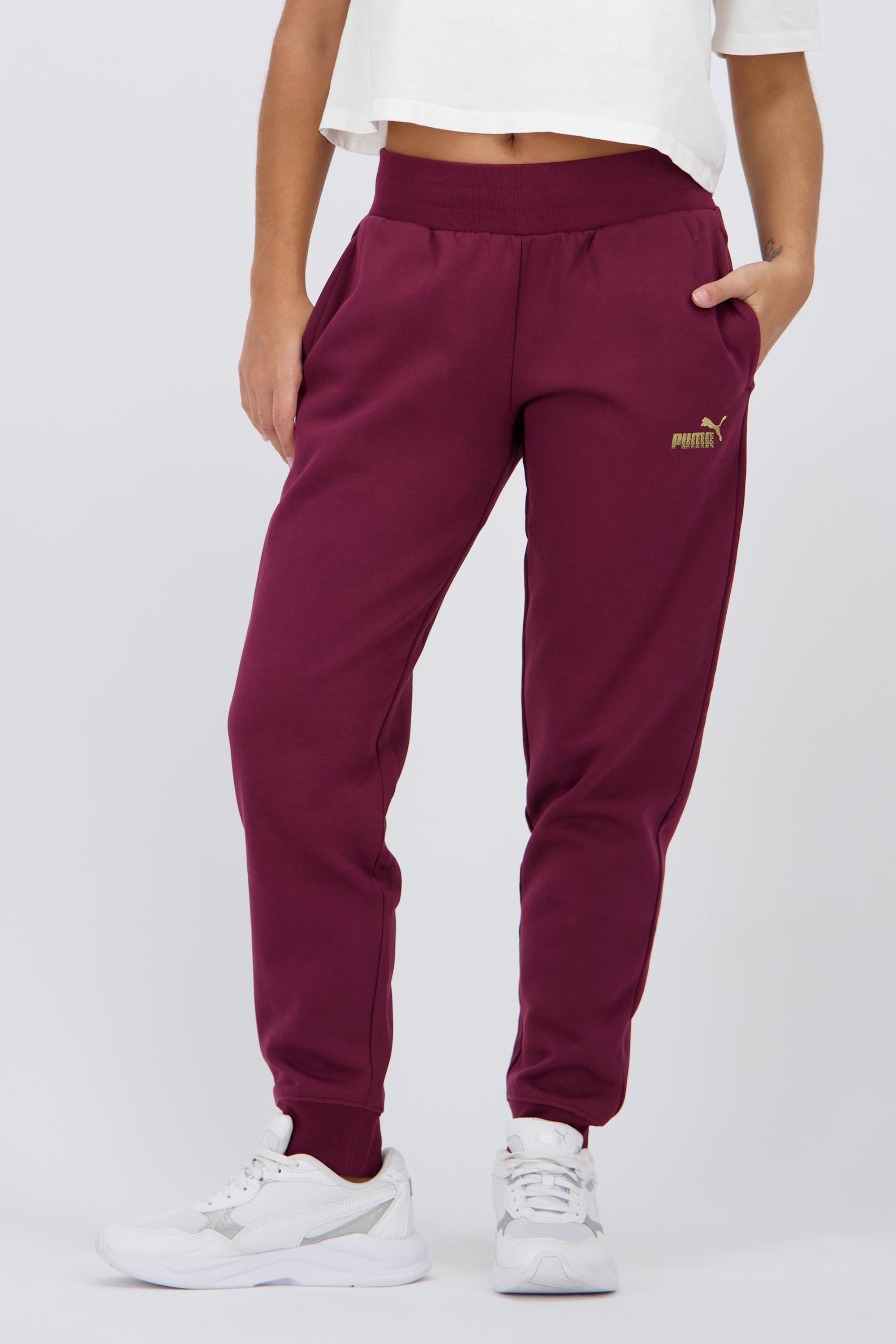 Pantalón Chándal Puma - Rojo - Pantalón Mujer talla