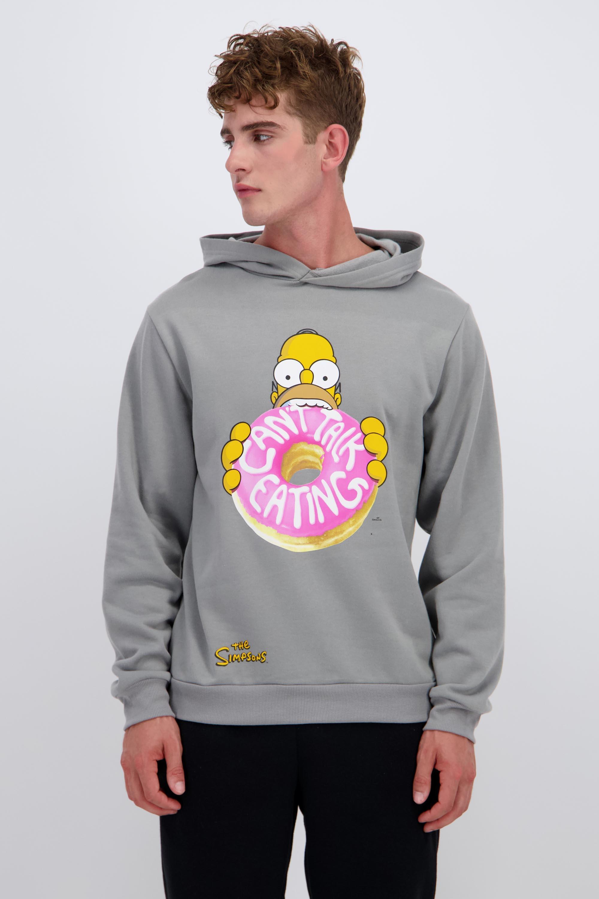 Sudadera Simpsons - Gris - Sudadera Capucha Hombre talla