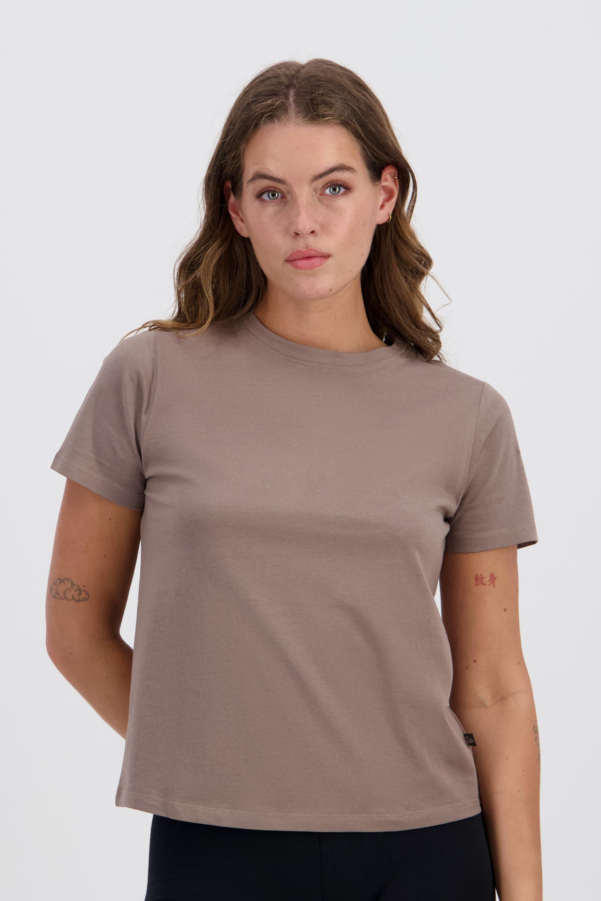 Camiseta Up - Taupe - Camiseta Algodón Mujer talla XS