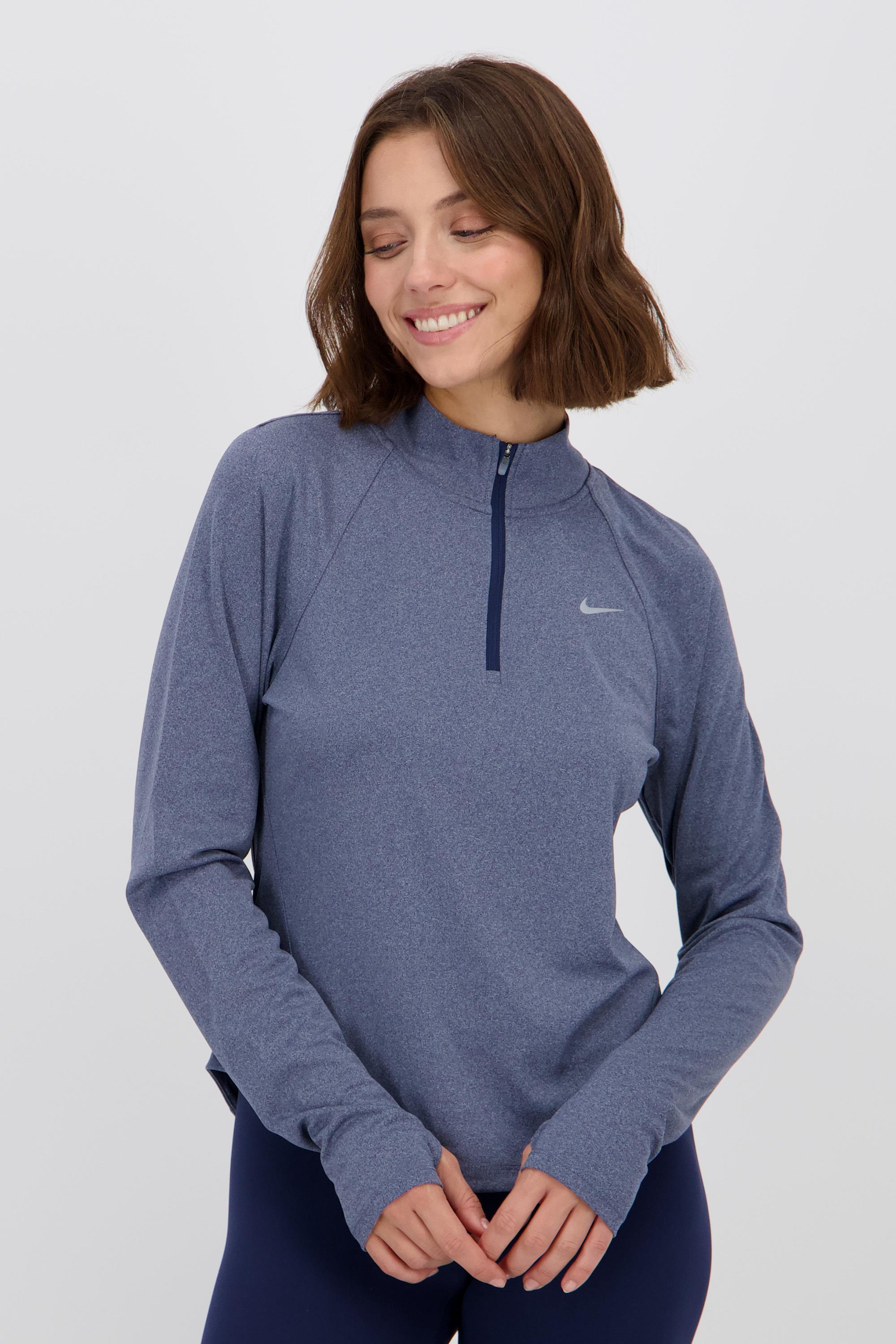 Azul - Sudadera Media Cremallera Mujer talla
