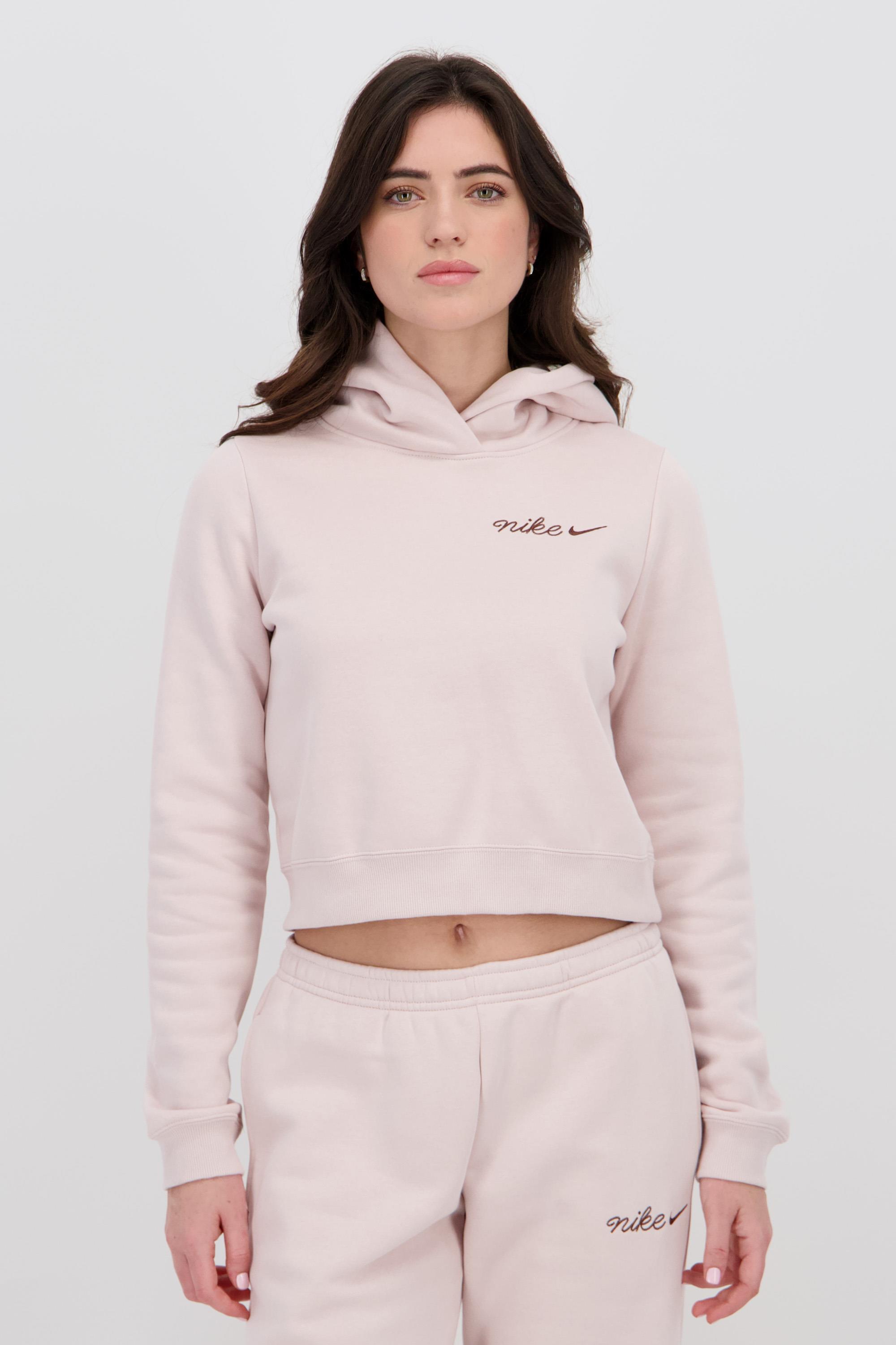 Sudadera Crop Nike - Rosa - Sudadera Felpa Mujer talla