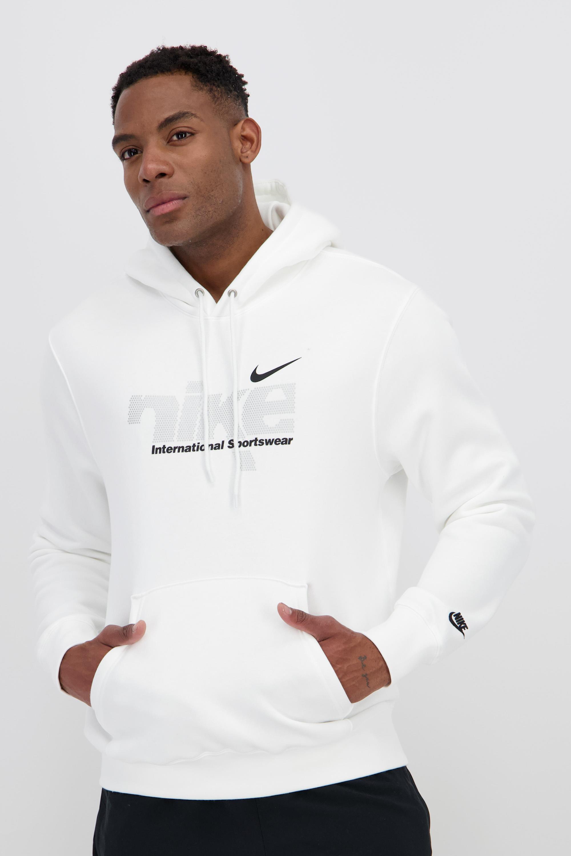 Nike Swoosh Met - Blanco - Sudadera Capucha Hombre talla L