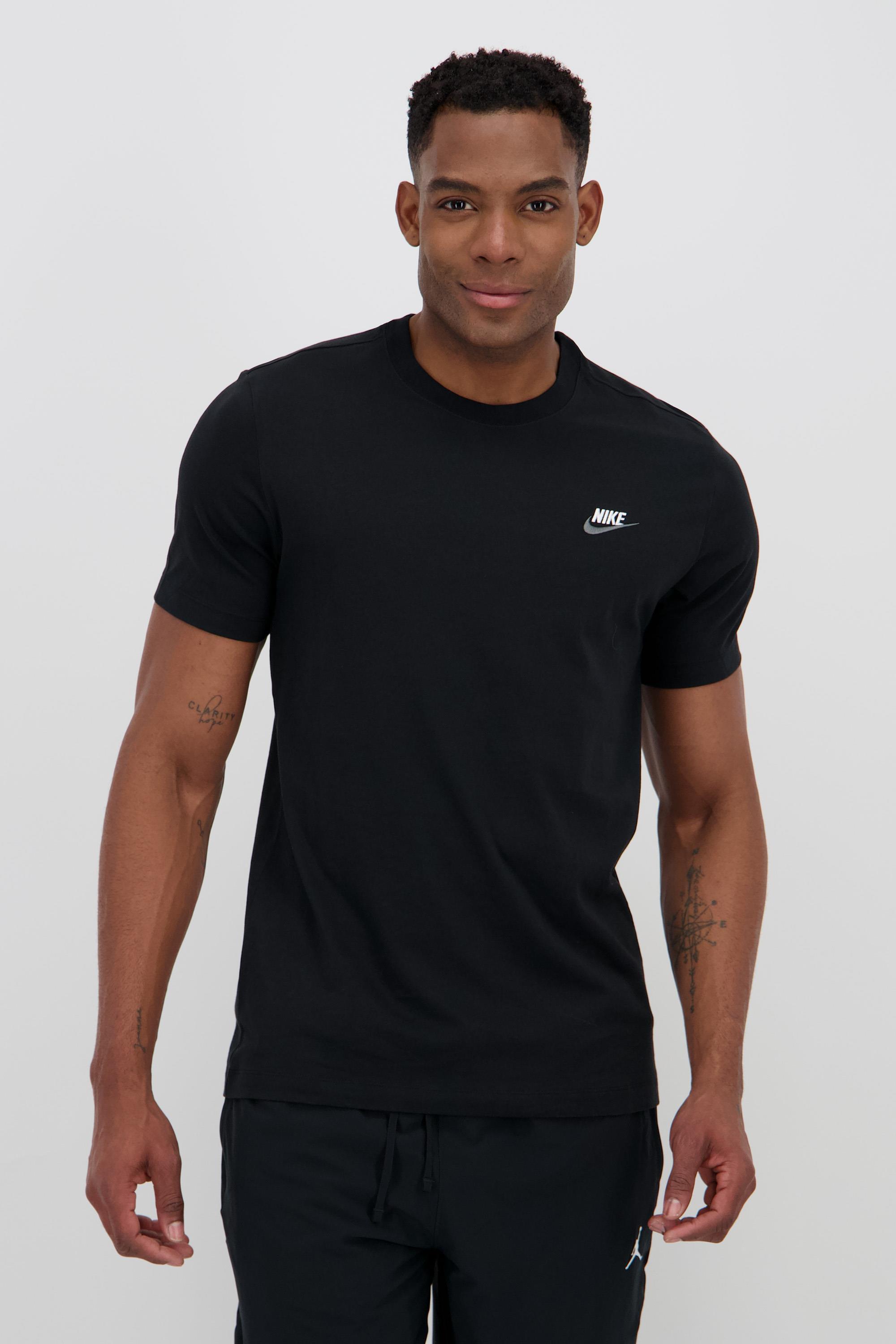 Nike Club - T-Shirt Algodão Médio Homem Preto