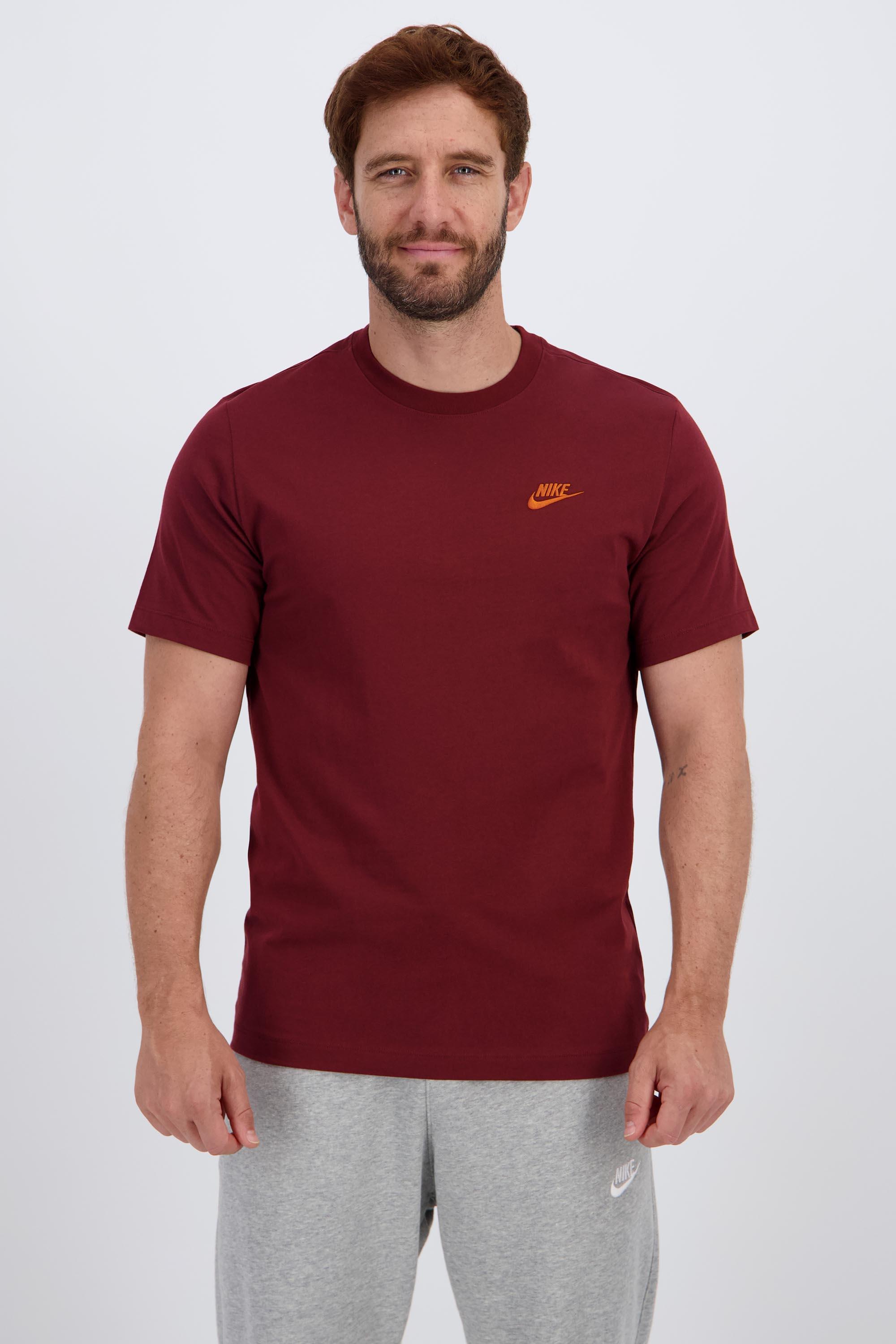 Nike Club - T-Shirt Algodão Médio Homem Vermelho