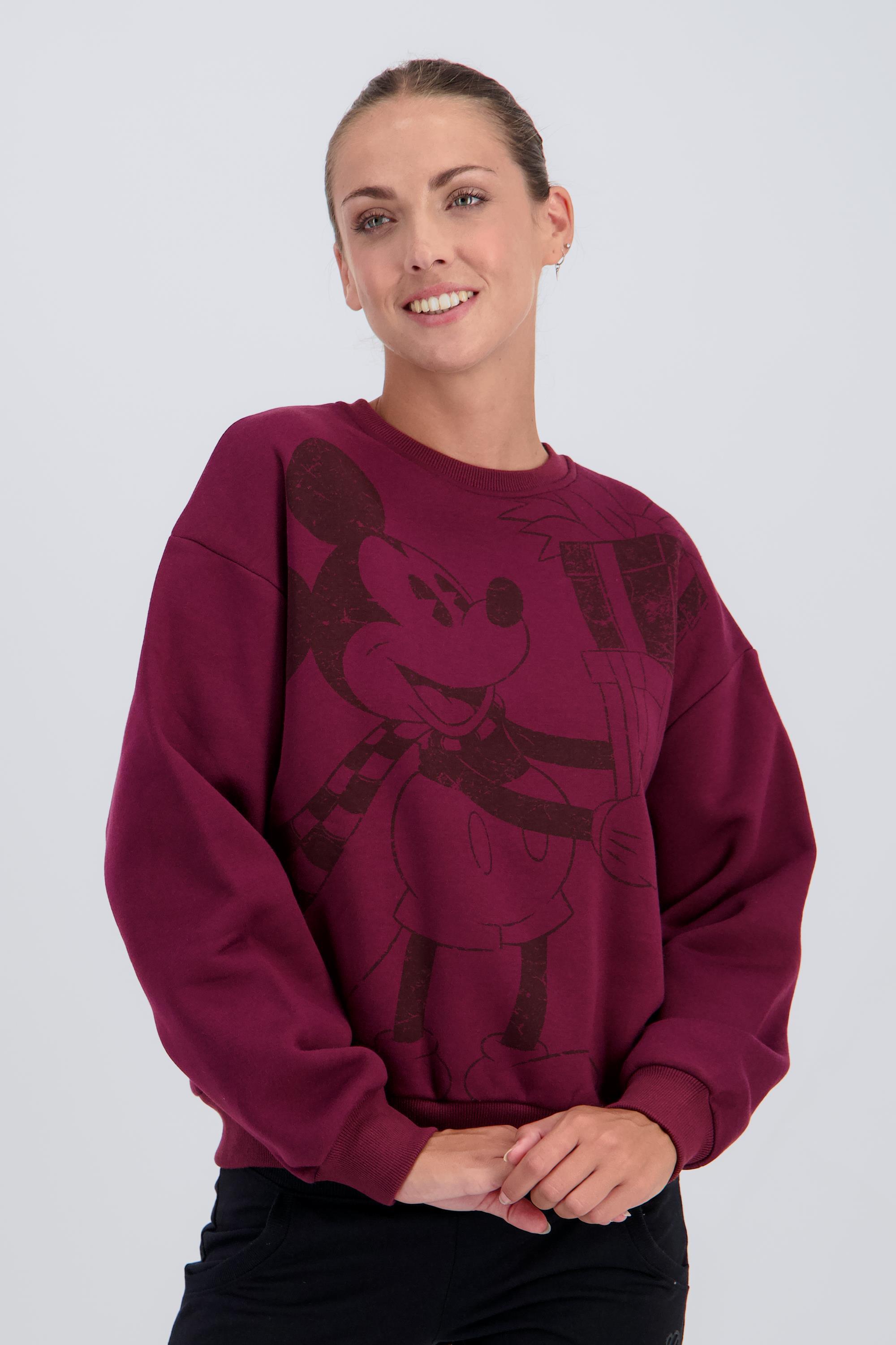 Sudadera Oversize Mickey - Vino - Sudadera Navidad Mujer Disney talla