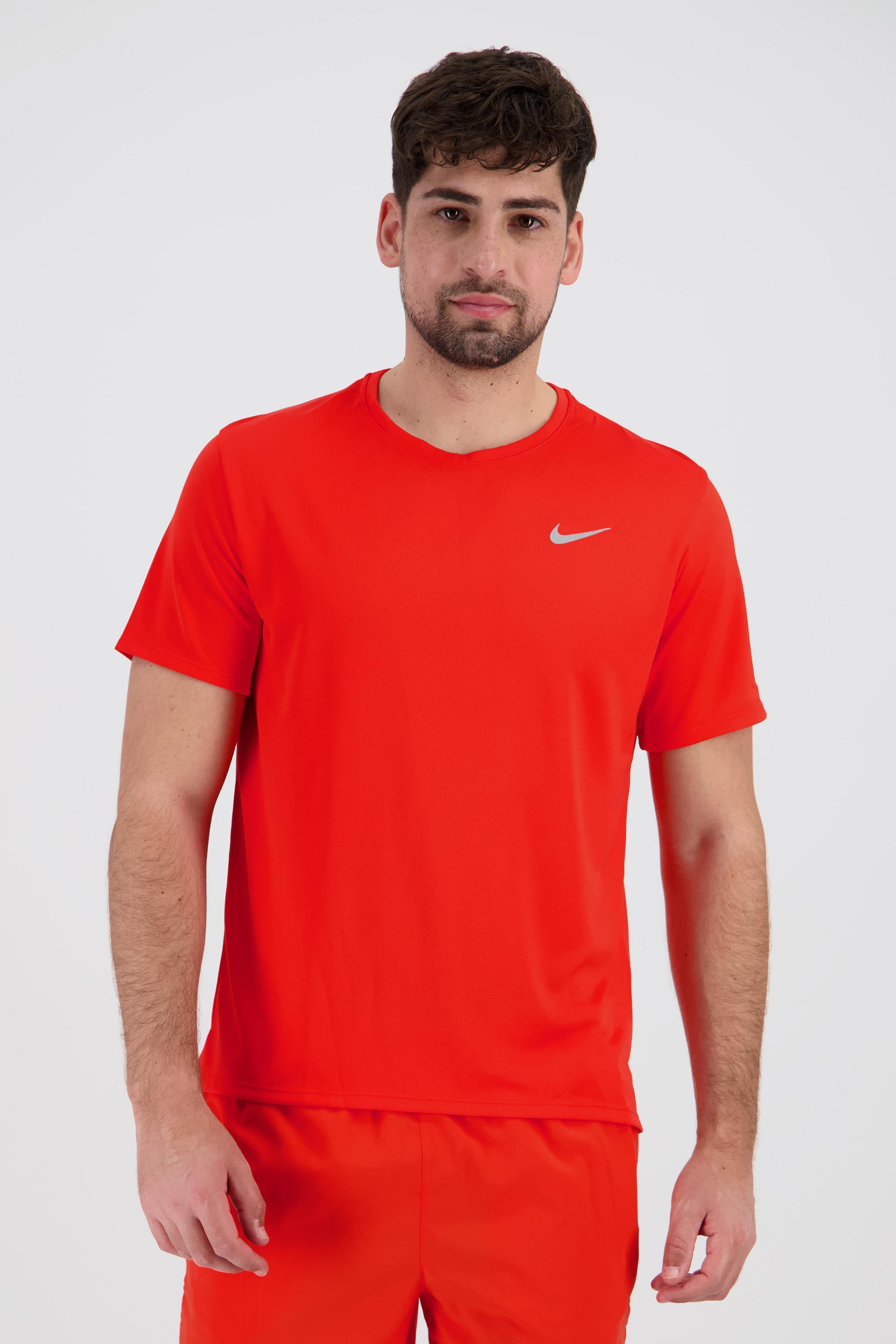 Nike Miler - T-Shirt Running Pequeno Homem Vermelho