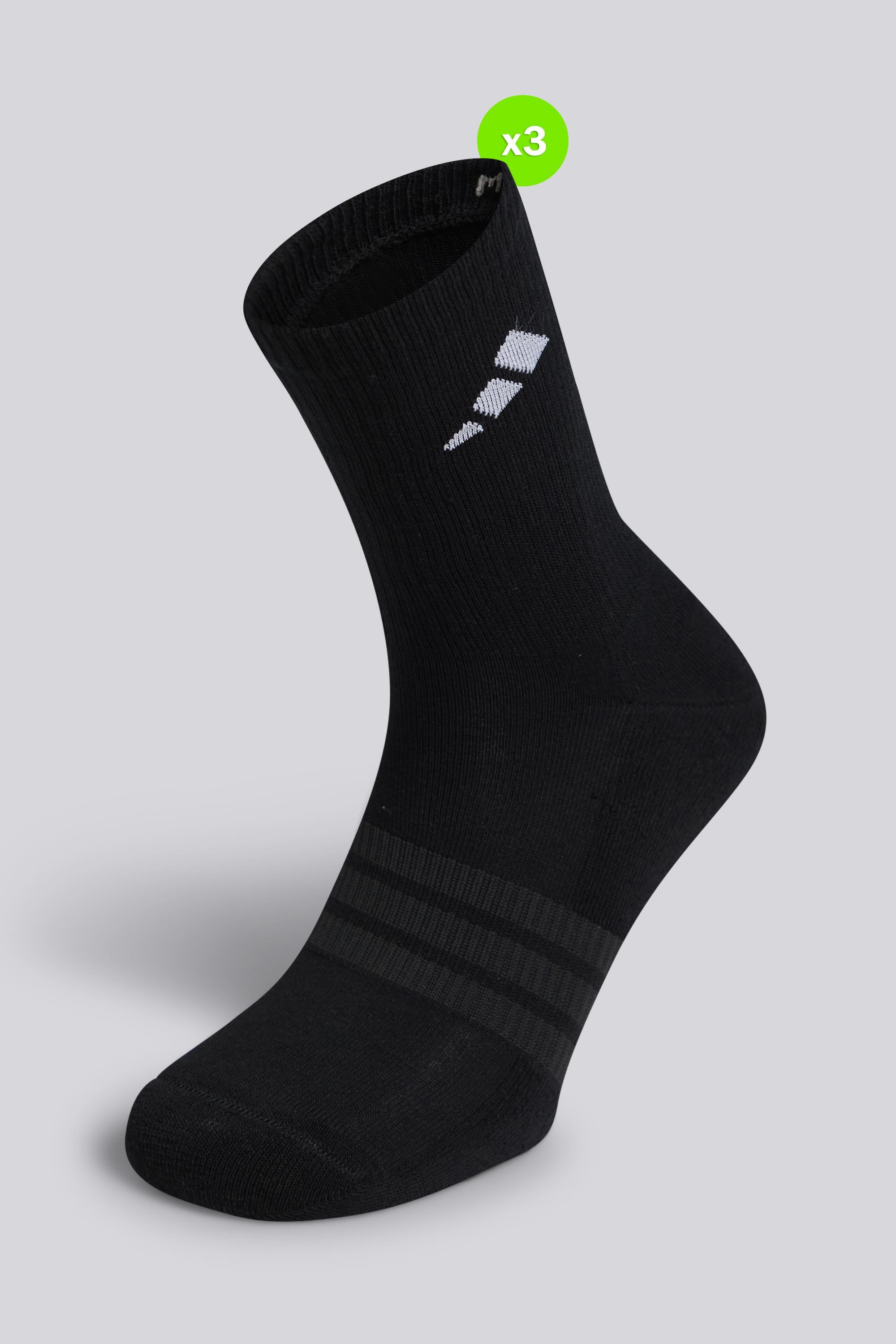 Calcetines adidas Sportswear Crew Pack 3 Negros talla S