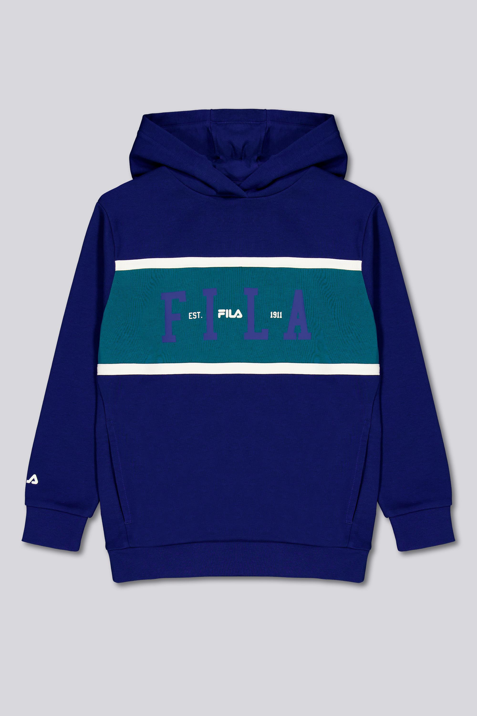 Fila Heritage - Azul - Sweatshirt Capuz Rapaz tamanho 14