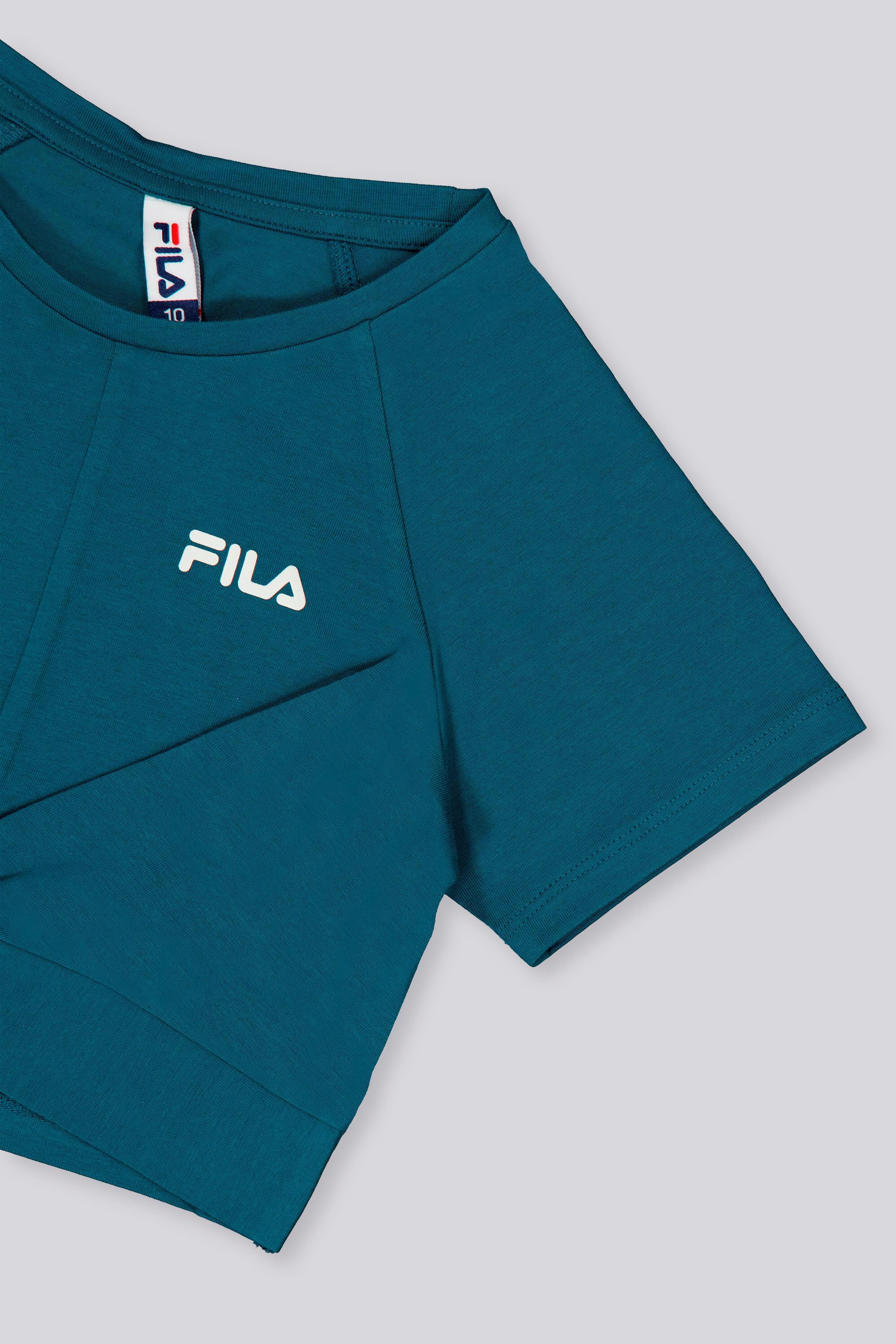 Fila Heritage - Verde - T-Shirt Crop Top Rapariga Tamanho 14-image