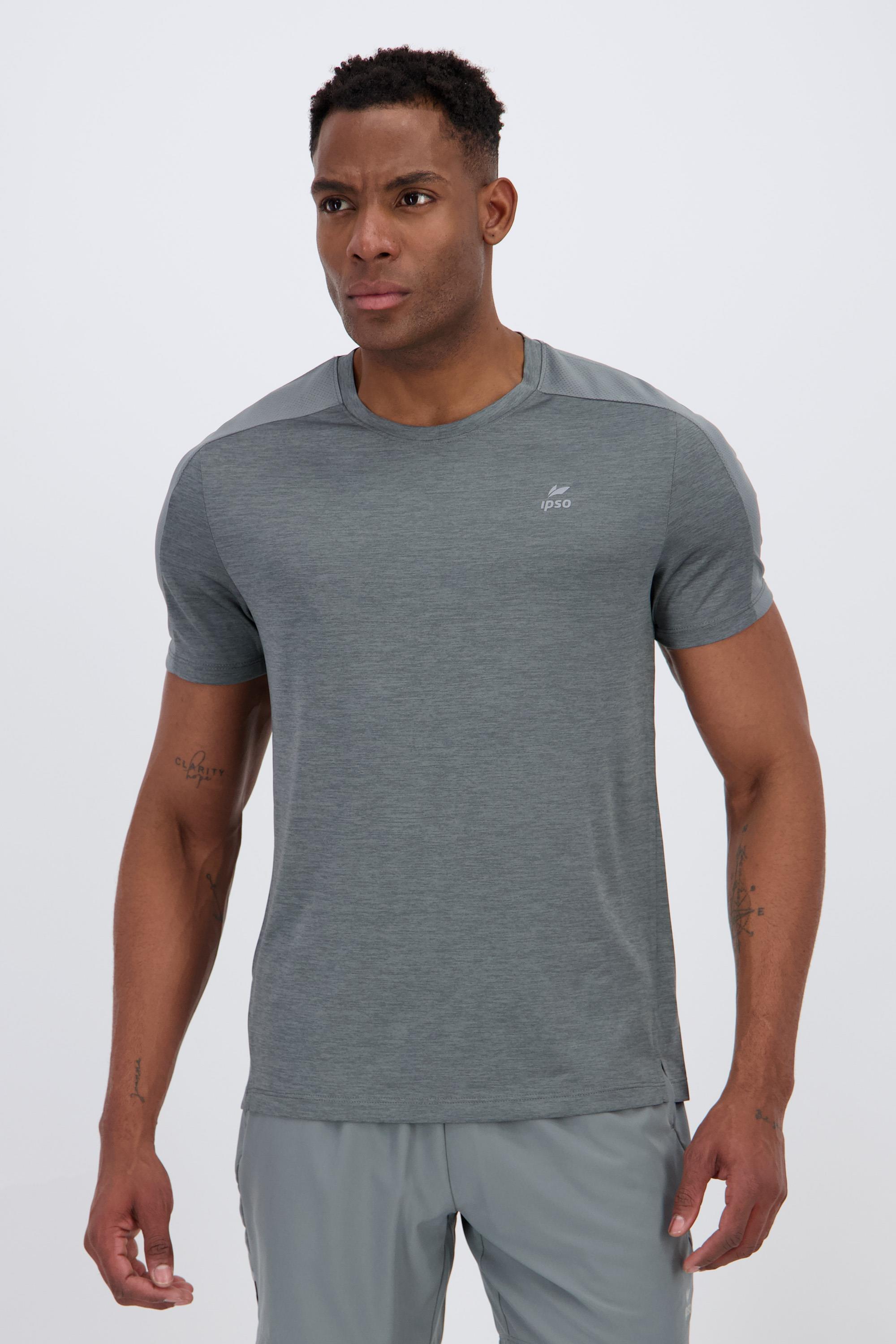 Camiseta Ipso - Gris - Camiseta Running Hombre talla