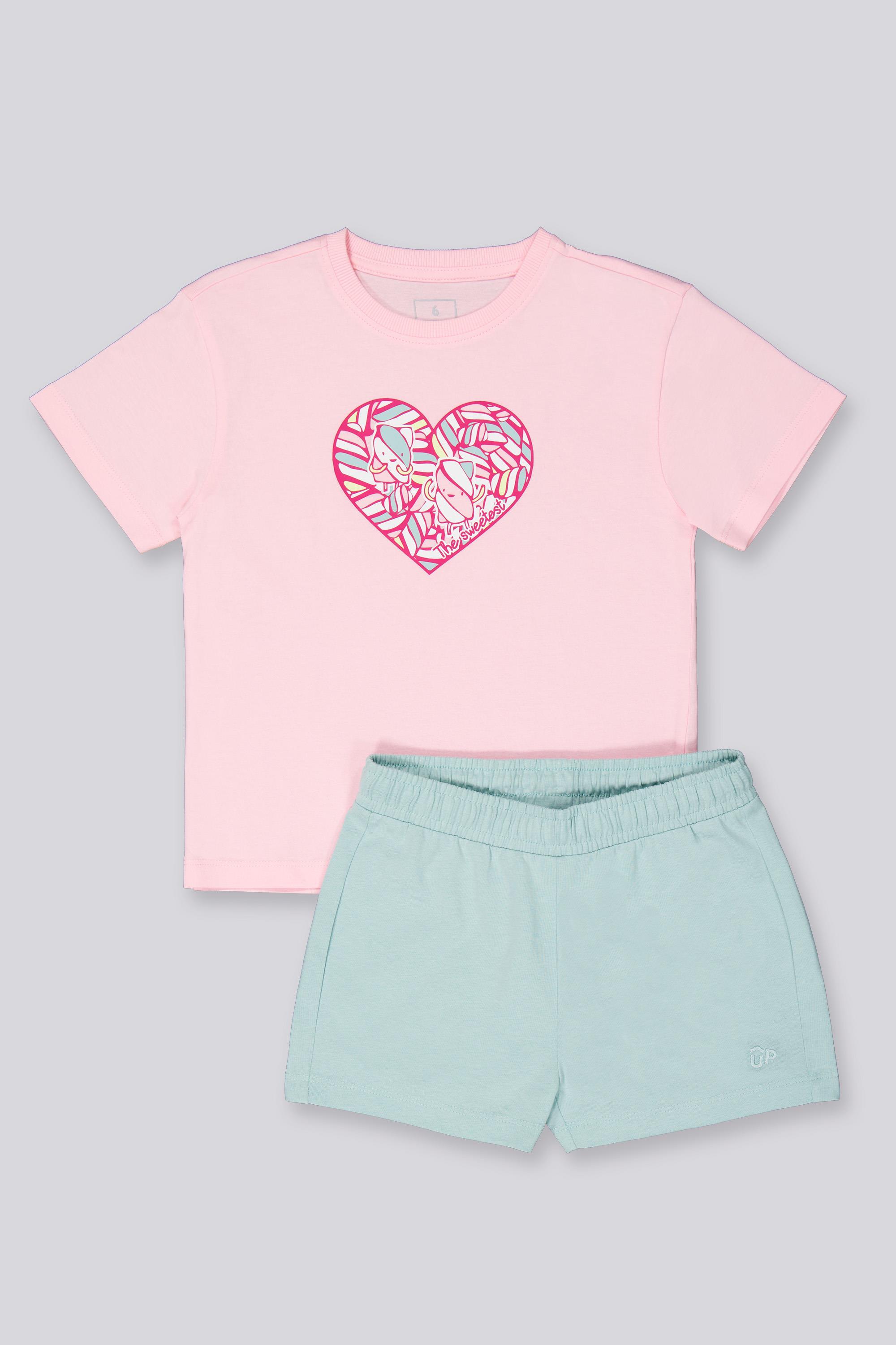 Up Corazón - Rosa - Conjunto Niña talla 8