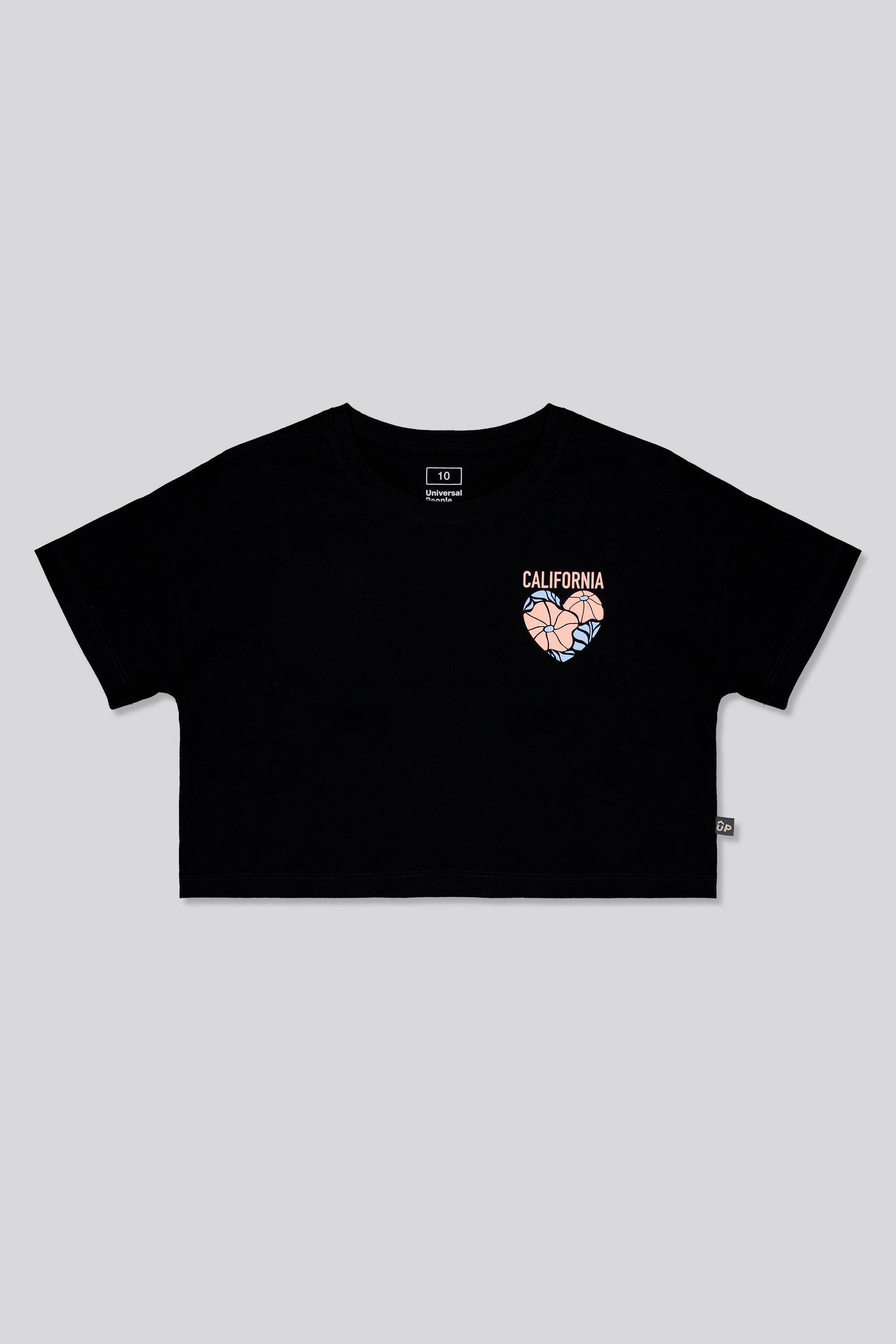 Camiseta Manga Corta Up - Negro - Camiseta Niña talla 16