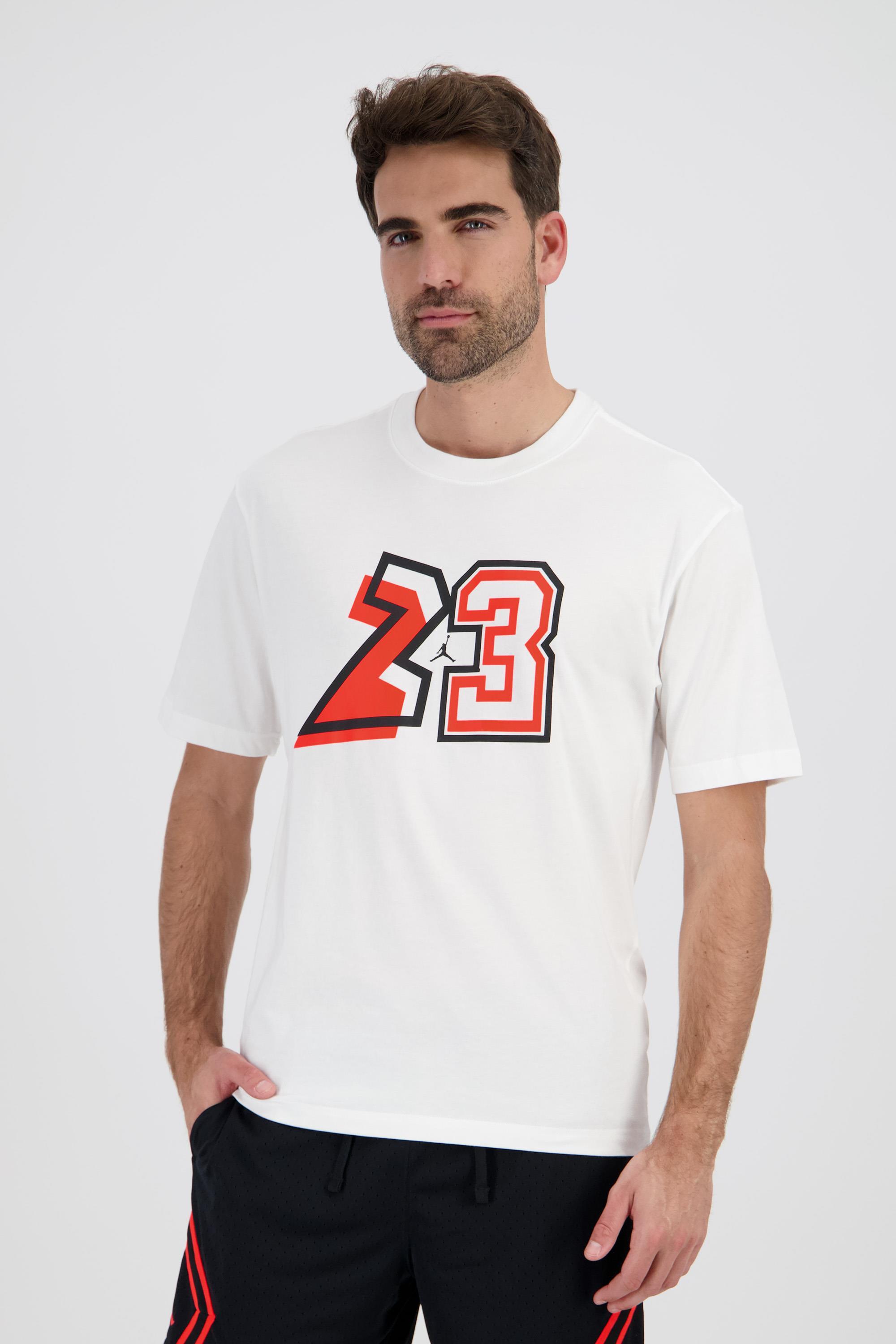 Jordan 23 - T-Shirt Algodão Pequeno Homem Branco