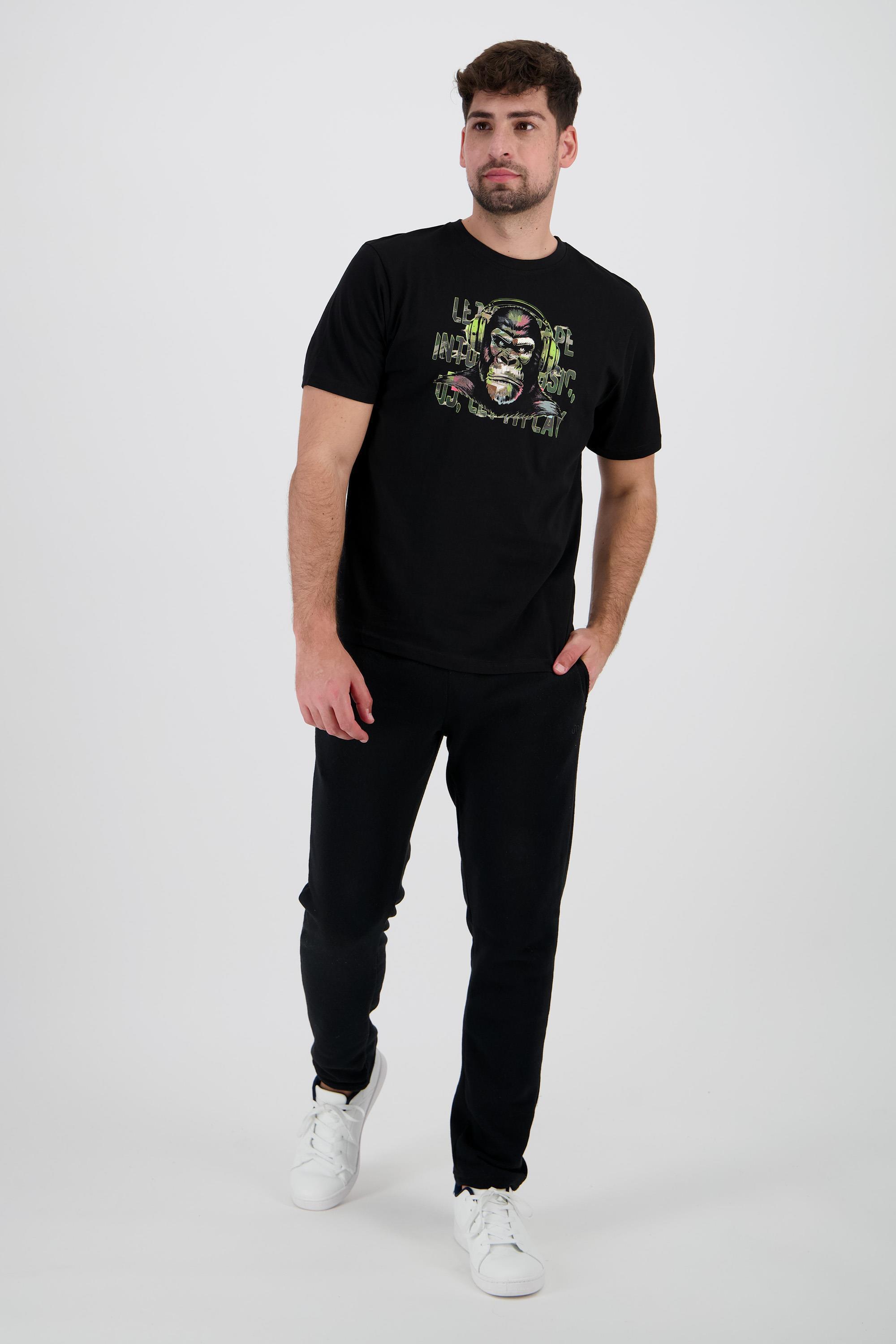 Silver Angry Monkey - Preto - T-Shirt Homem Tamanho 2XL-image