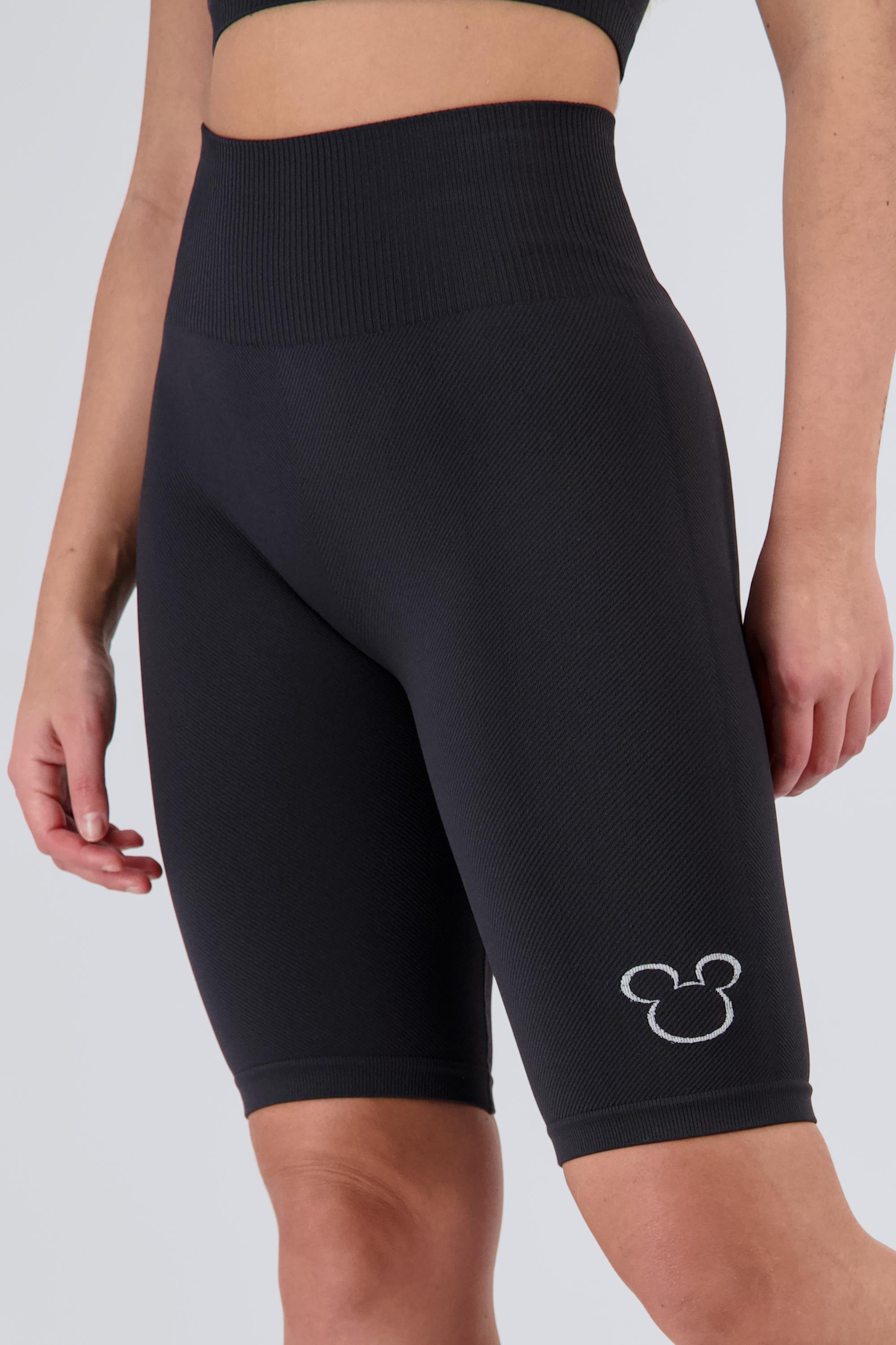 Mallas Ciclista Mickey - Gris - Leggings Sin Costuras Mujer Disney talla L/XL