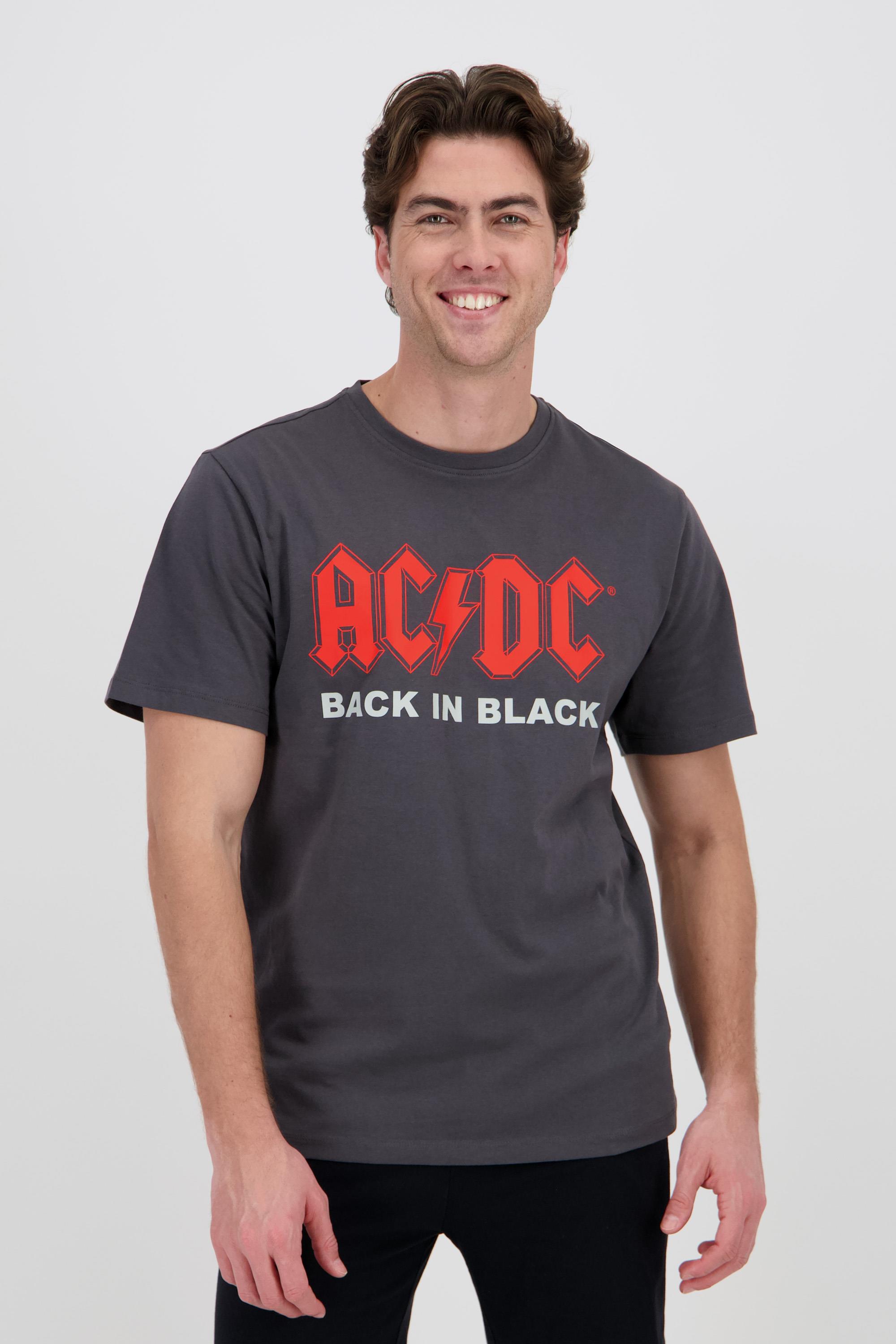 Ac/Dc Camiseta Camiseta AlgodĂłn Hombre Gris - Talla 2XL