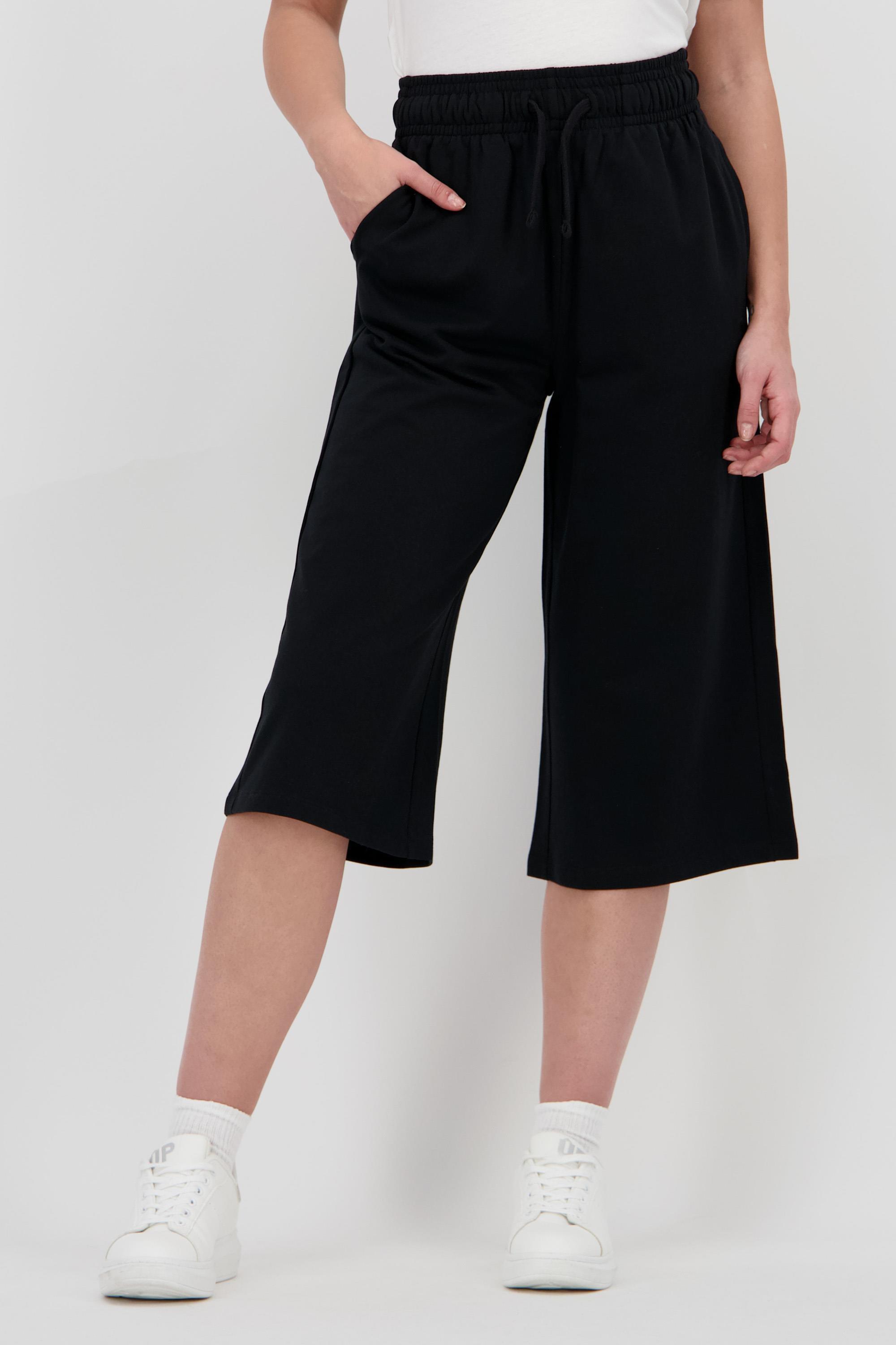 Pantalón Ancho Up - Negro - Pantalón Pirata Mujer talla S