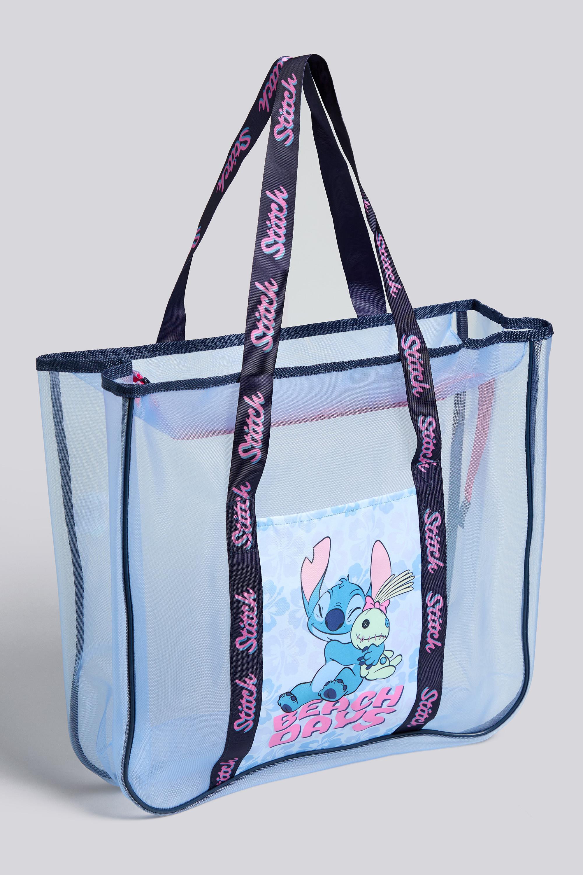 Bolso Tote Stitch - Azul - Bolso Playa Rejilla Disney talla T.U.