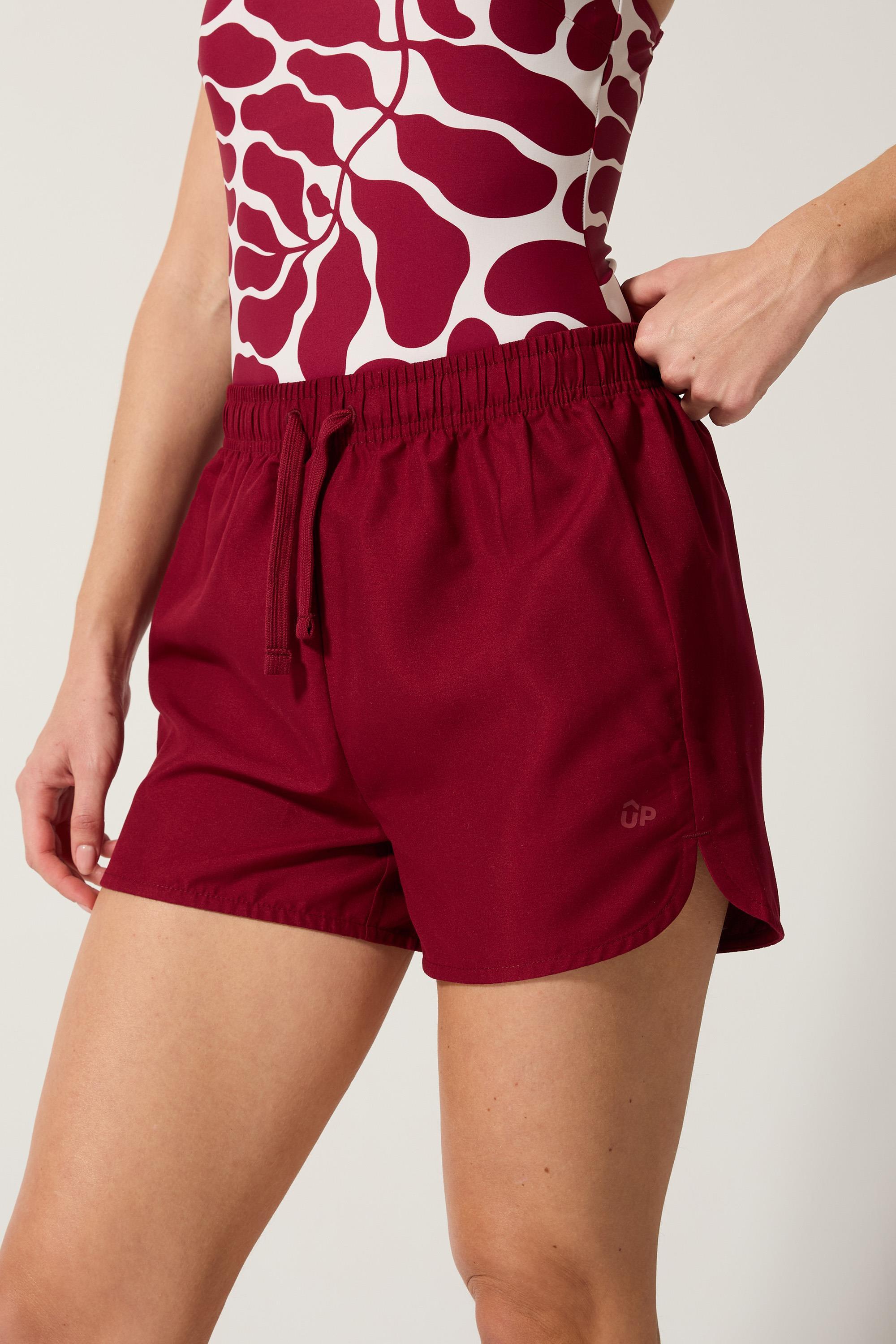 Pantalón Corto Up - Rojo - Pantalón Playa Mujer talla