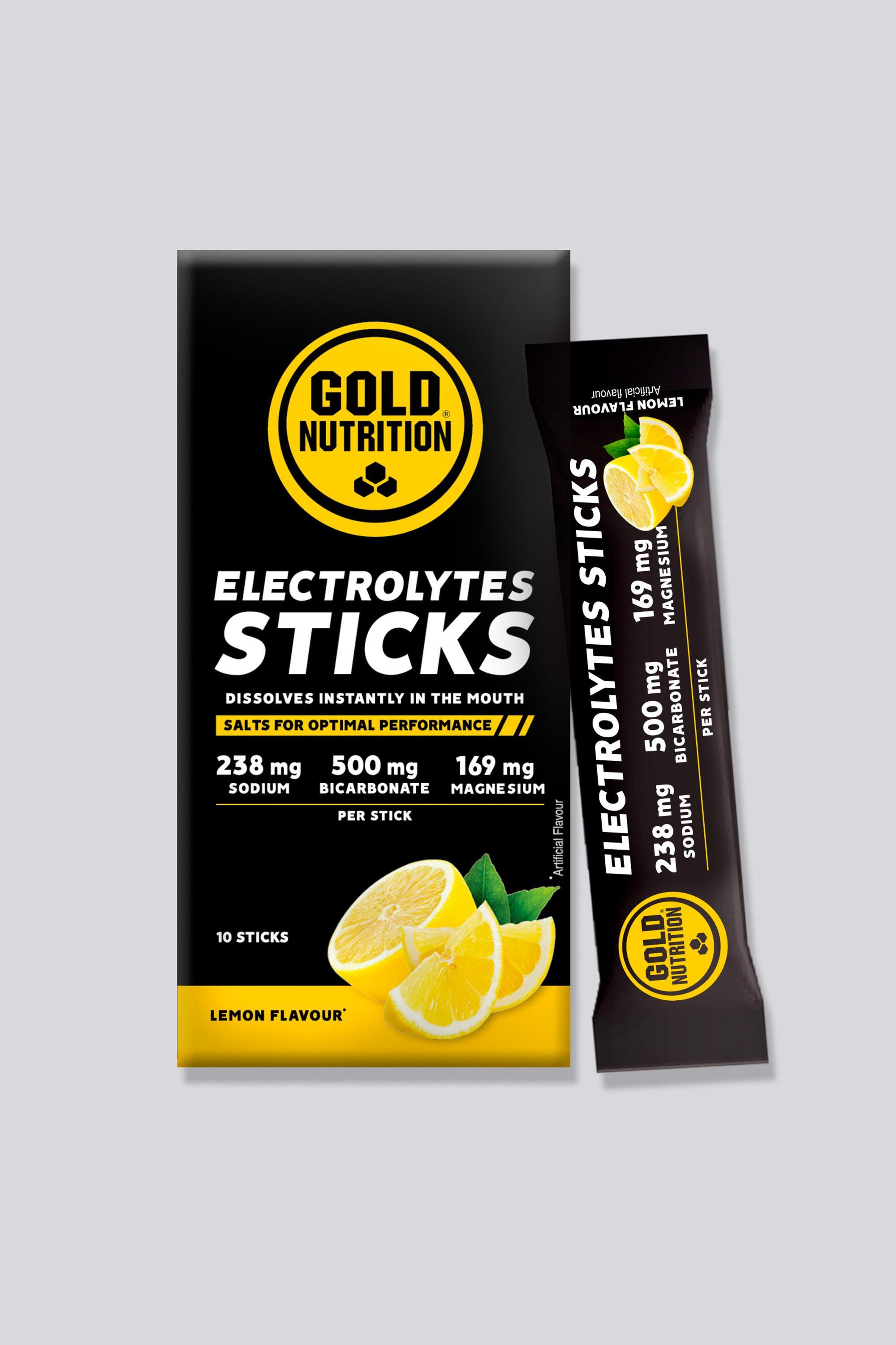 Gold Nutrition Electrolytes - Limón - Vitaminas 10 Sticks talla T.U.