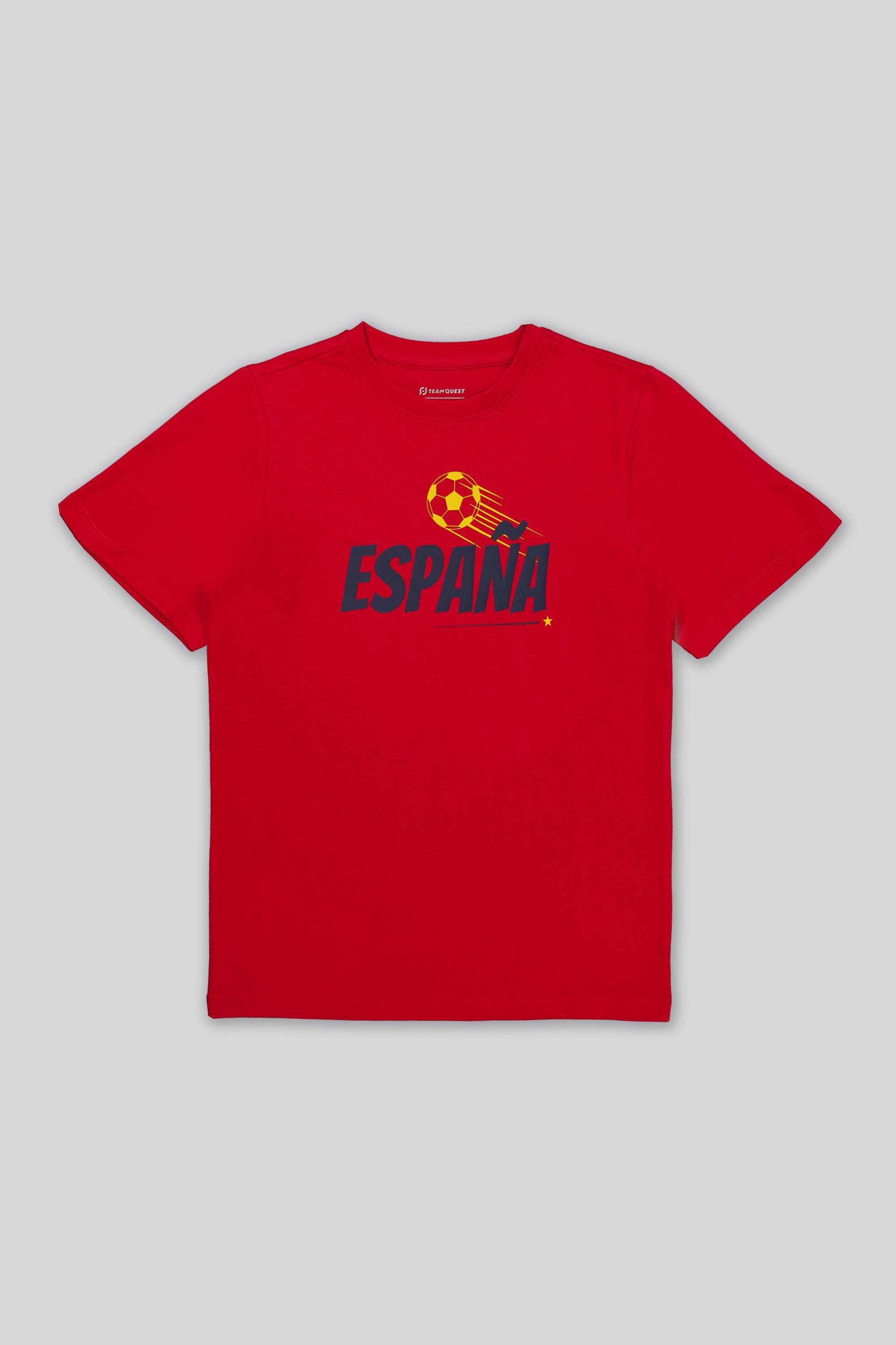 Team Quest España Mundial 26 - Rojo - Camiseta Jr talla 6