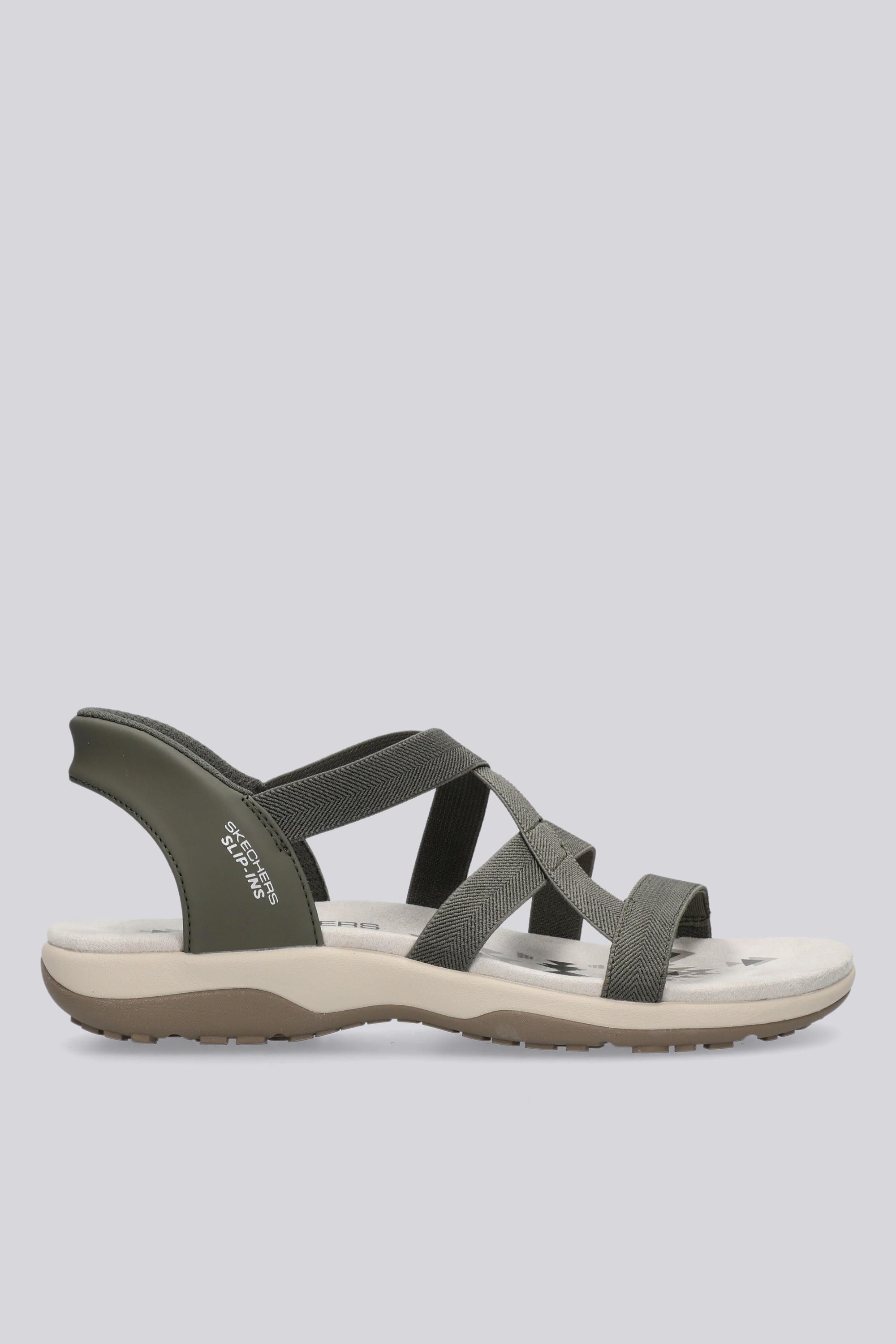 Skechers Reggae Slim Stretch - Kaki - Sandalias Trekking Mujer talla 38