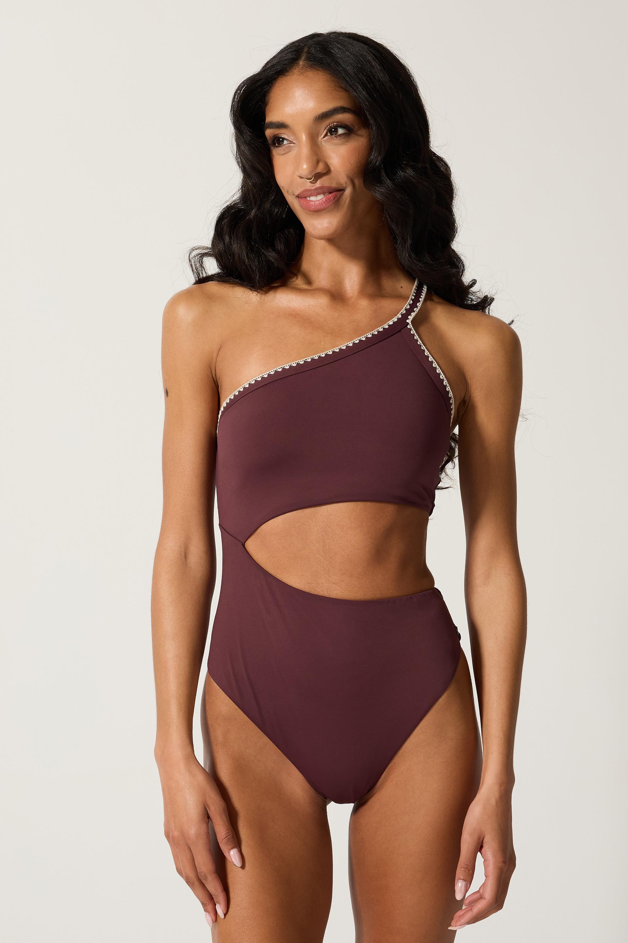 Trikini Silver - Rojo - Bañador Asimétrico Mujer talla