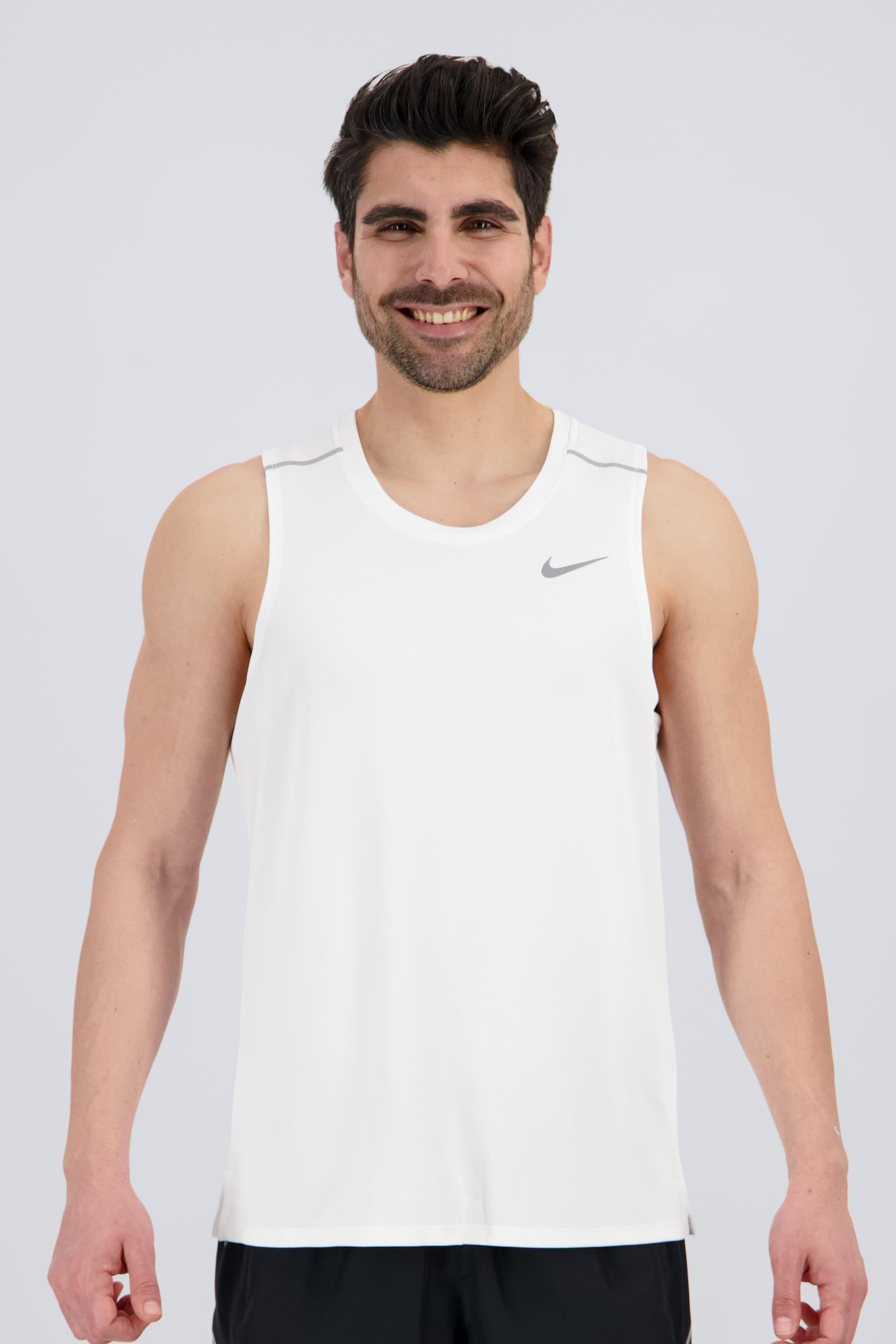 Nike Miler - Camisola Sem Mangas Médio Homem Branco
