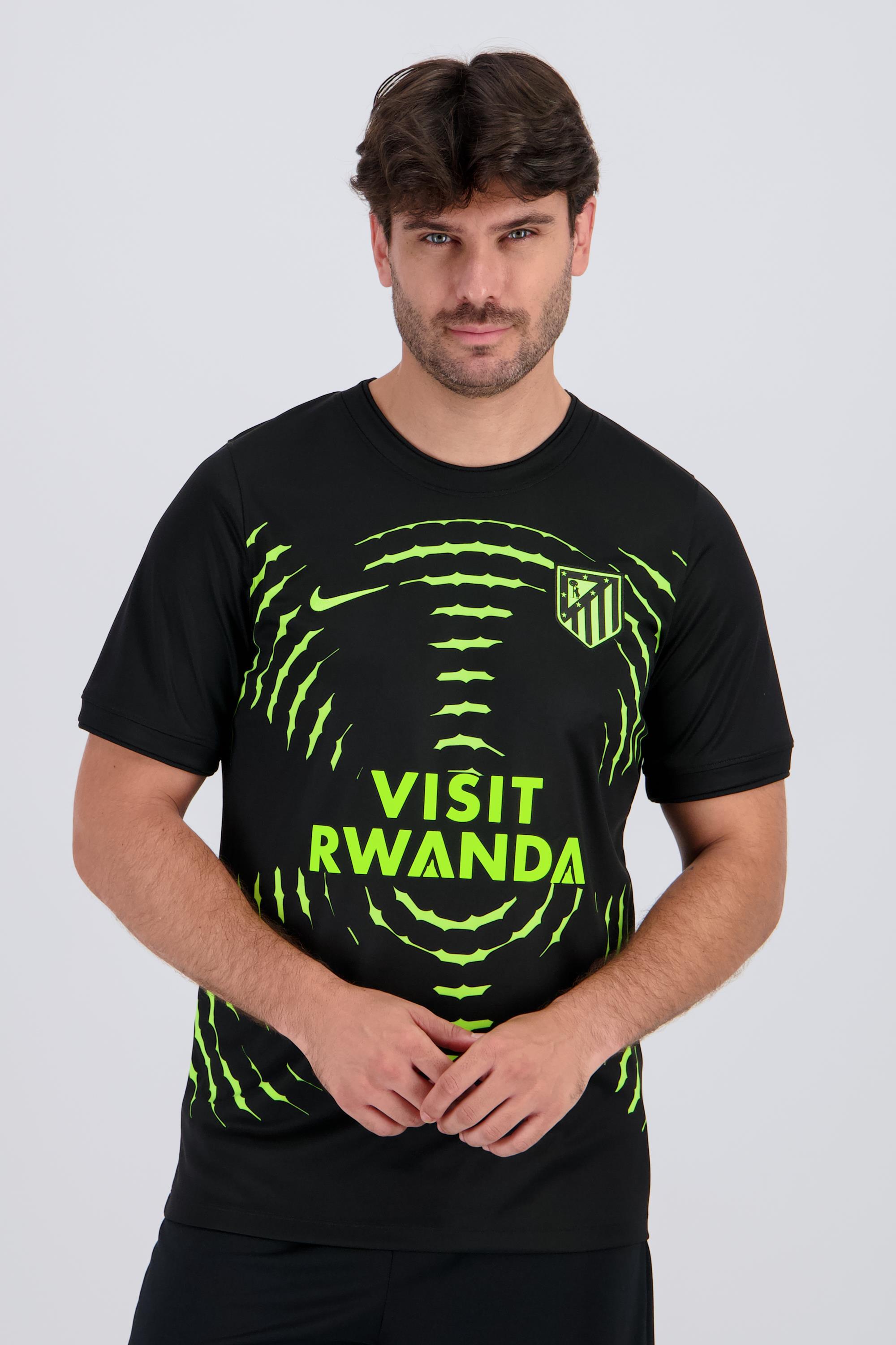 Camiseta At. Madrid 26/27 Prepartido Hombre Negra talla L