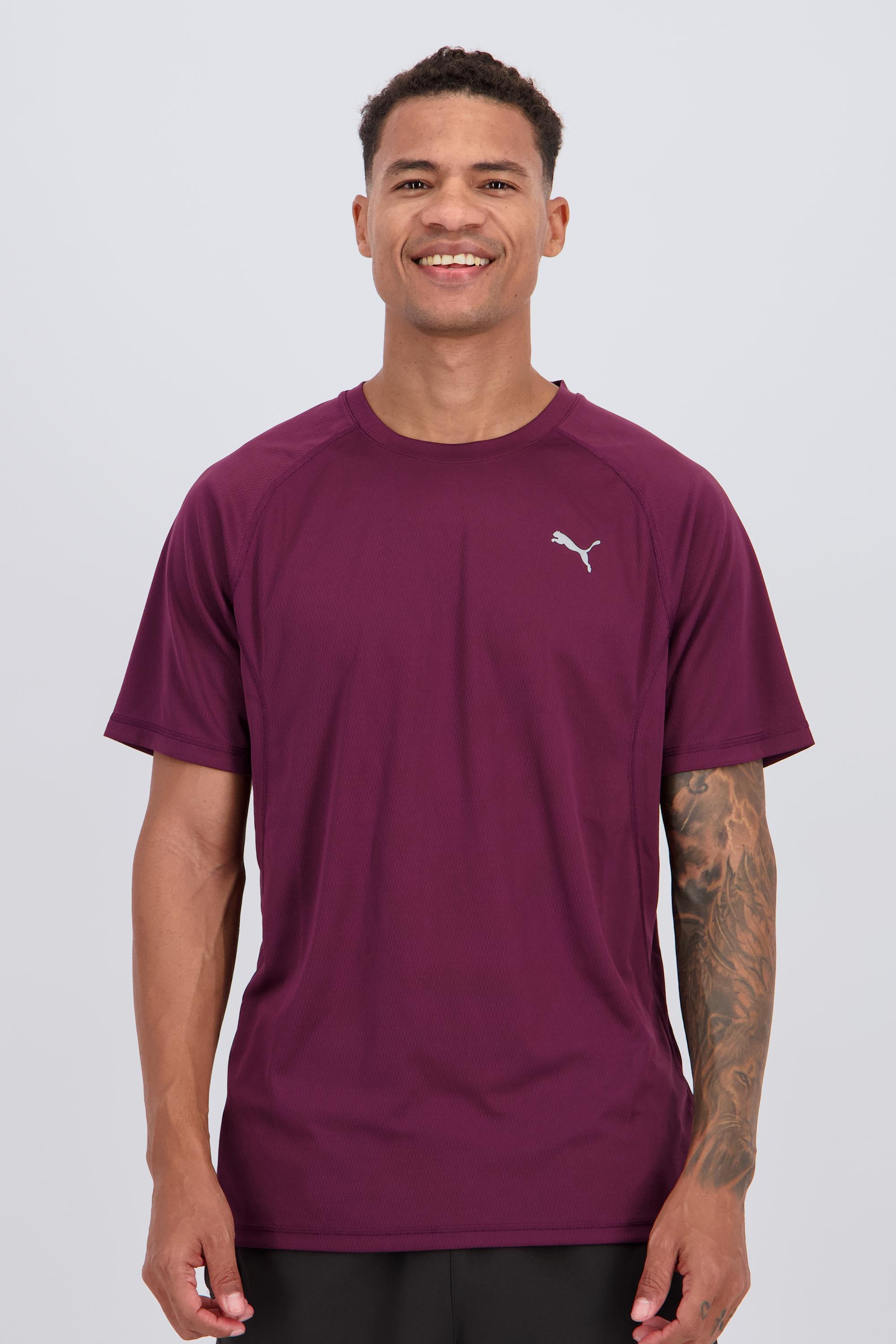 Camiseta Manga Corta Puma - Rojo - Running Hombre talla S