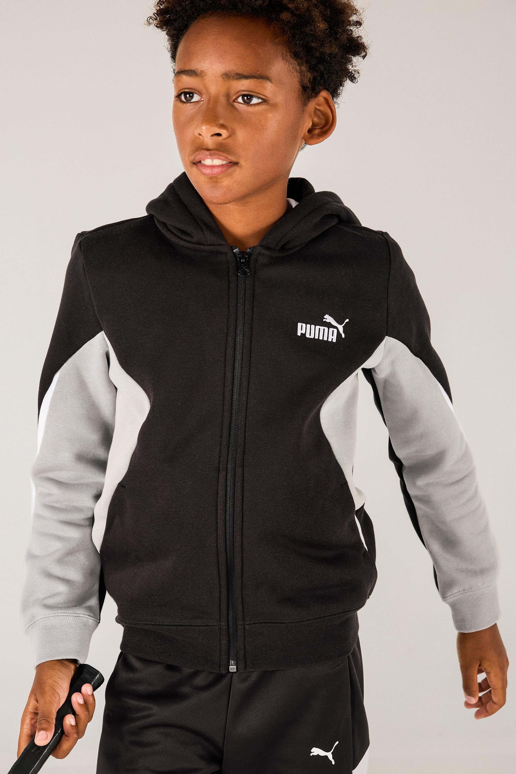 Sudadera Capucha Puma - Negro Cremallera Niño talla 16