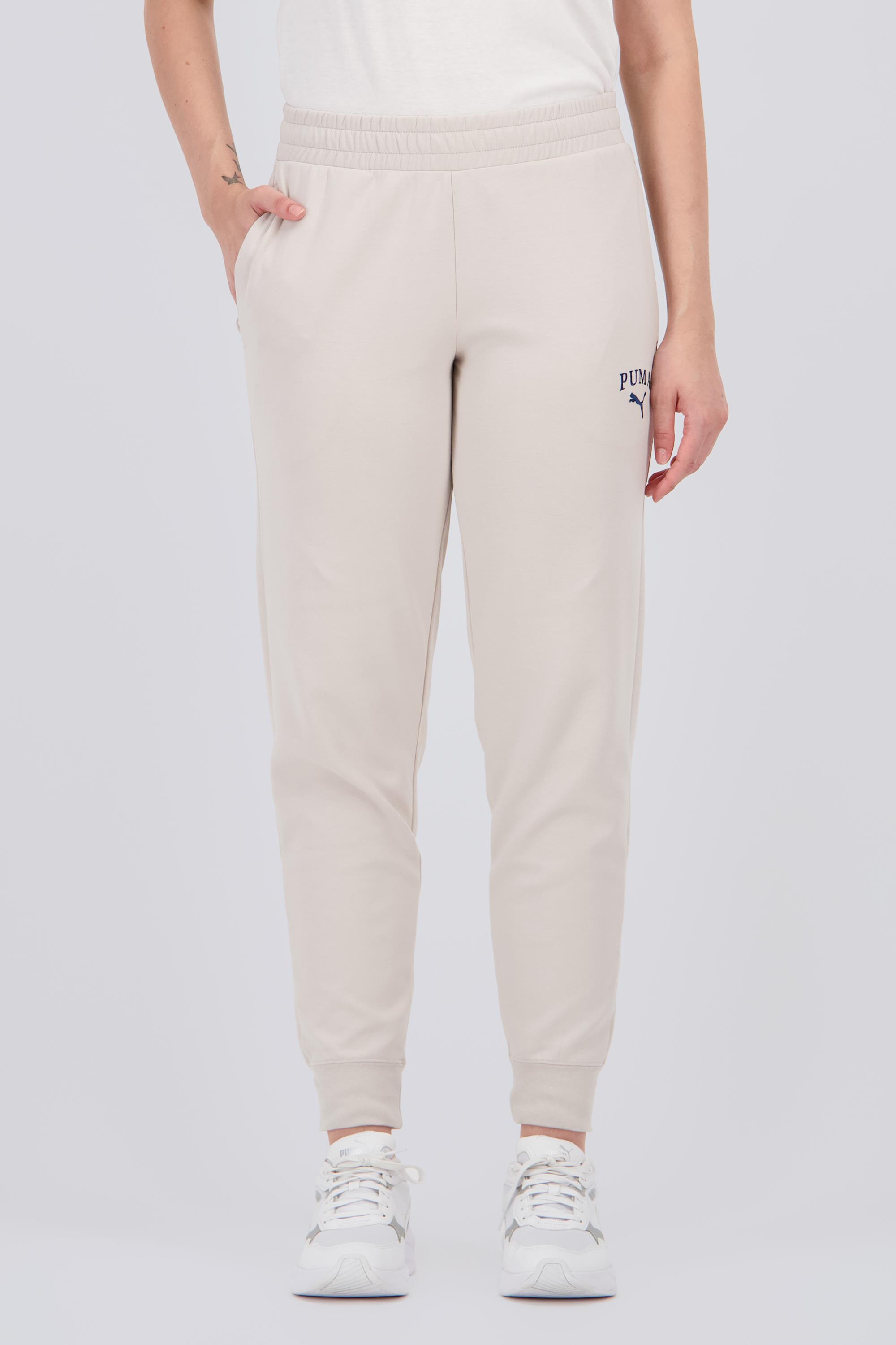 Pantalón Chándal Puma - Crudo - Pantalón Largo Mujer talla S