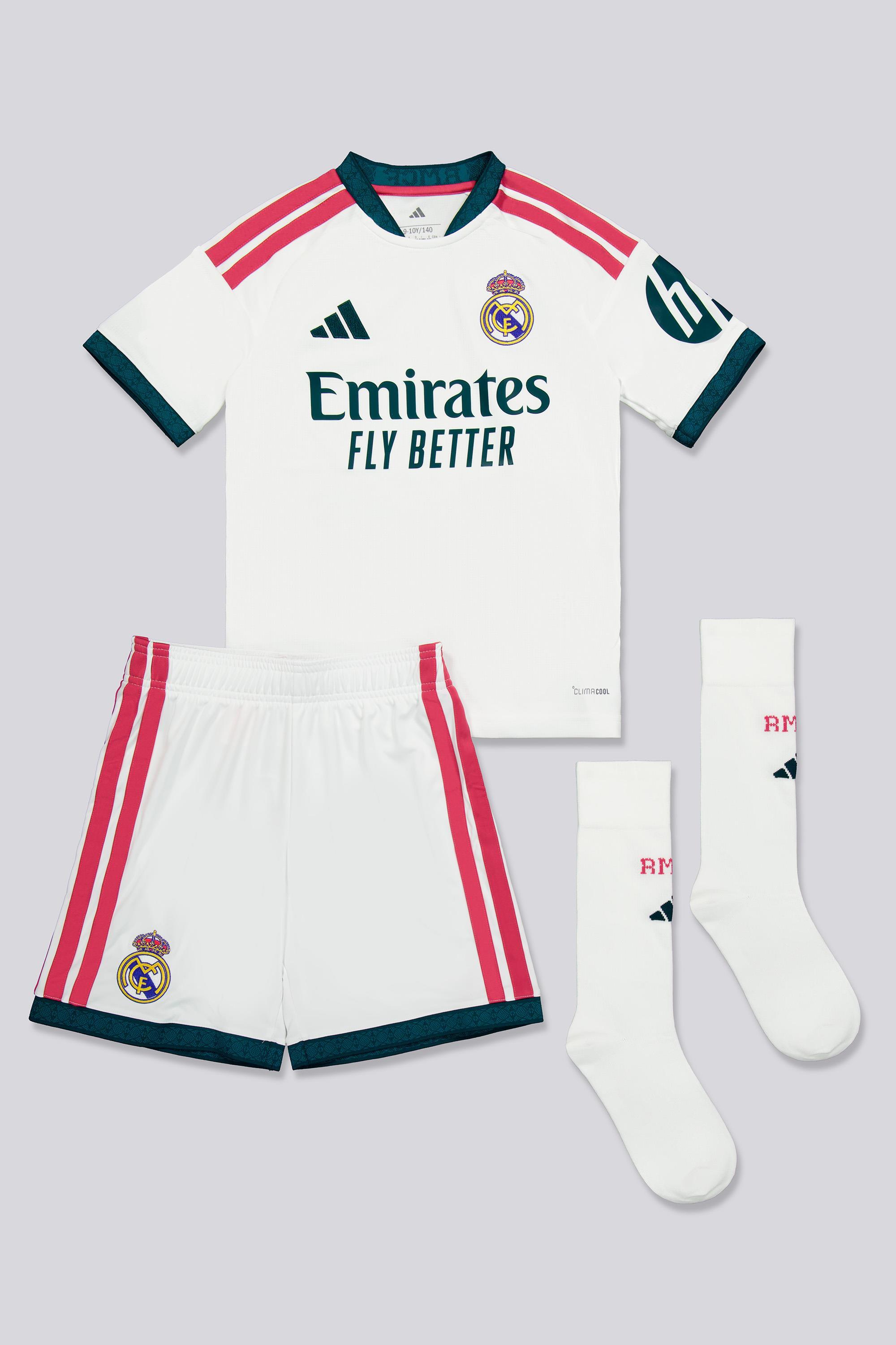 Conjunto R. Madrid CF 26/27 1ª Equipación Jr Blanco talla 8