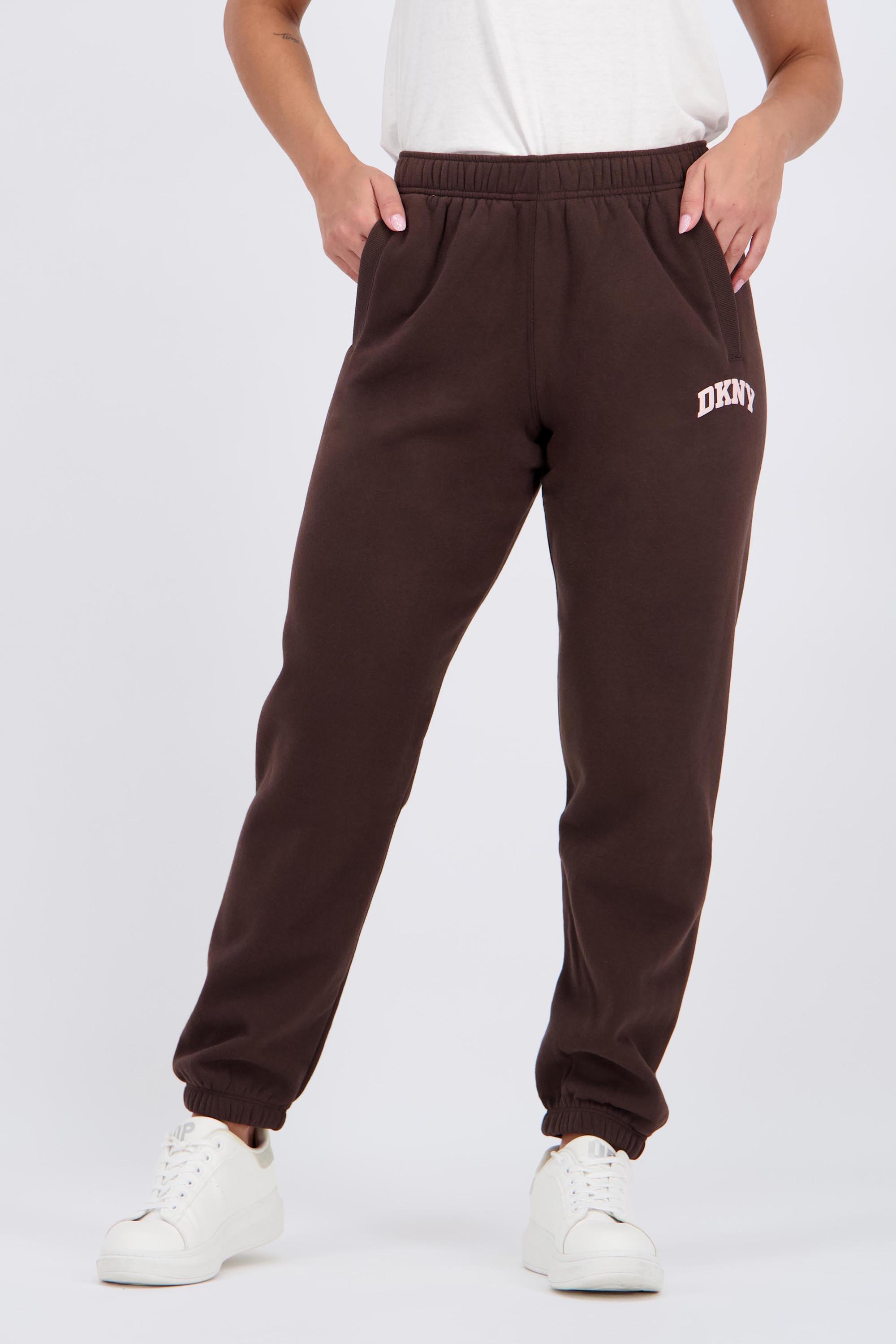 Pantalón Chándal DKNY - Marrón - Largo Mujer talla XL