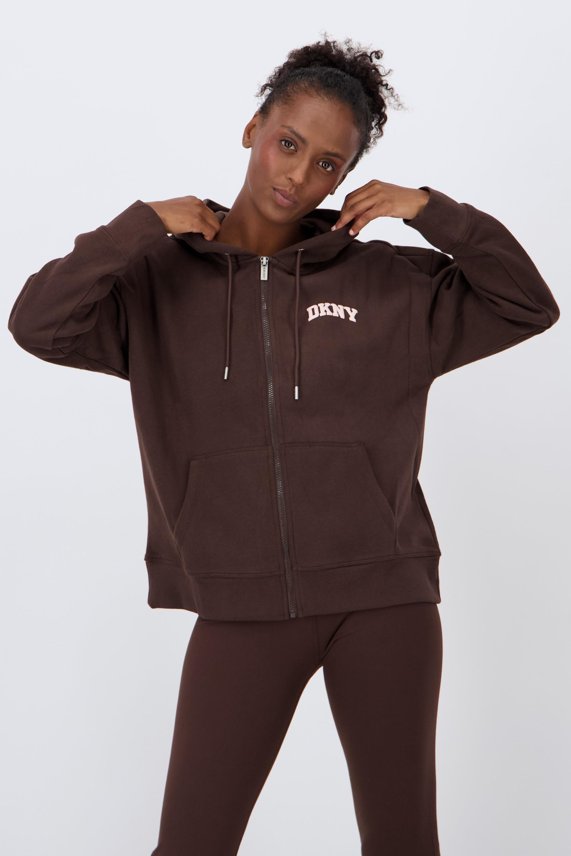Sudadera DKNY - Marrón - Sudadera Cremallera Mujer talla M