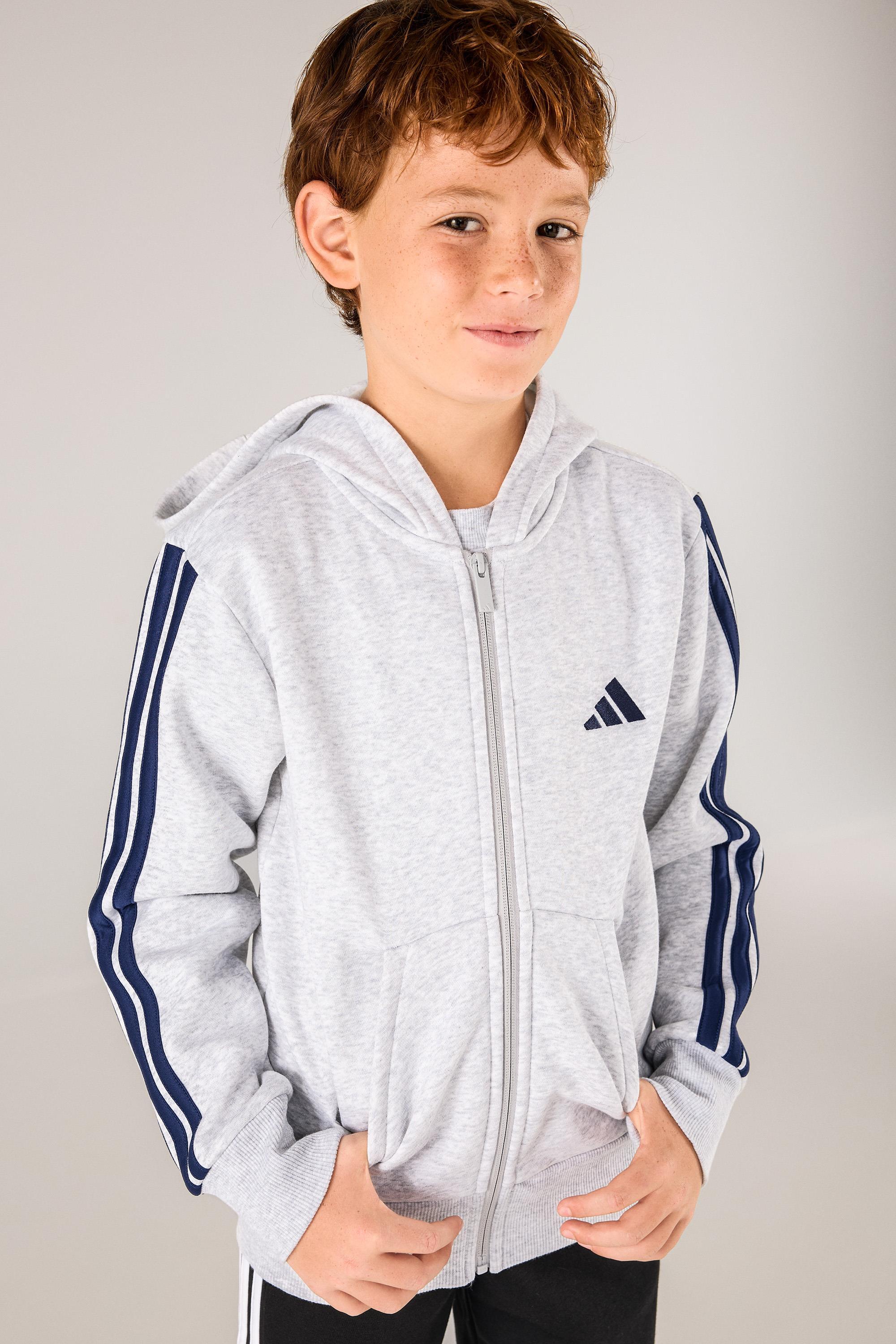 adidas 3s - Gris - Sudadera Capucha Niño MKP talla 7-8 ANOS