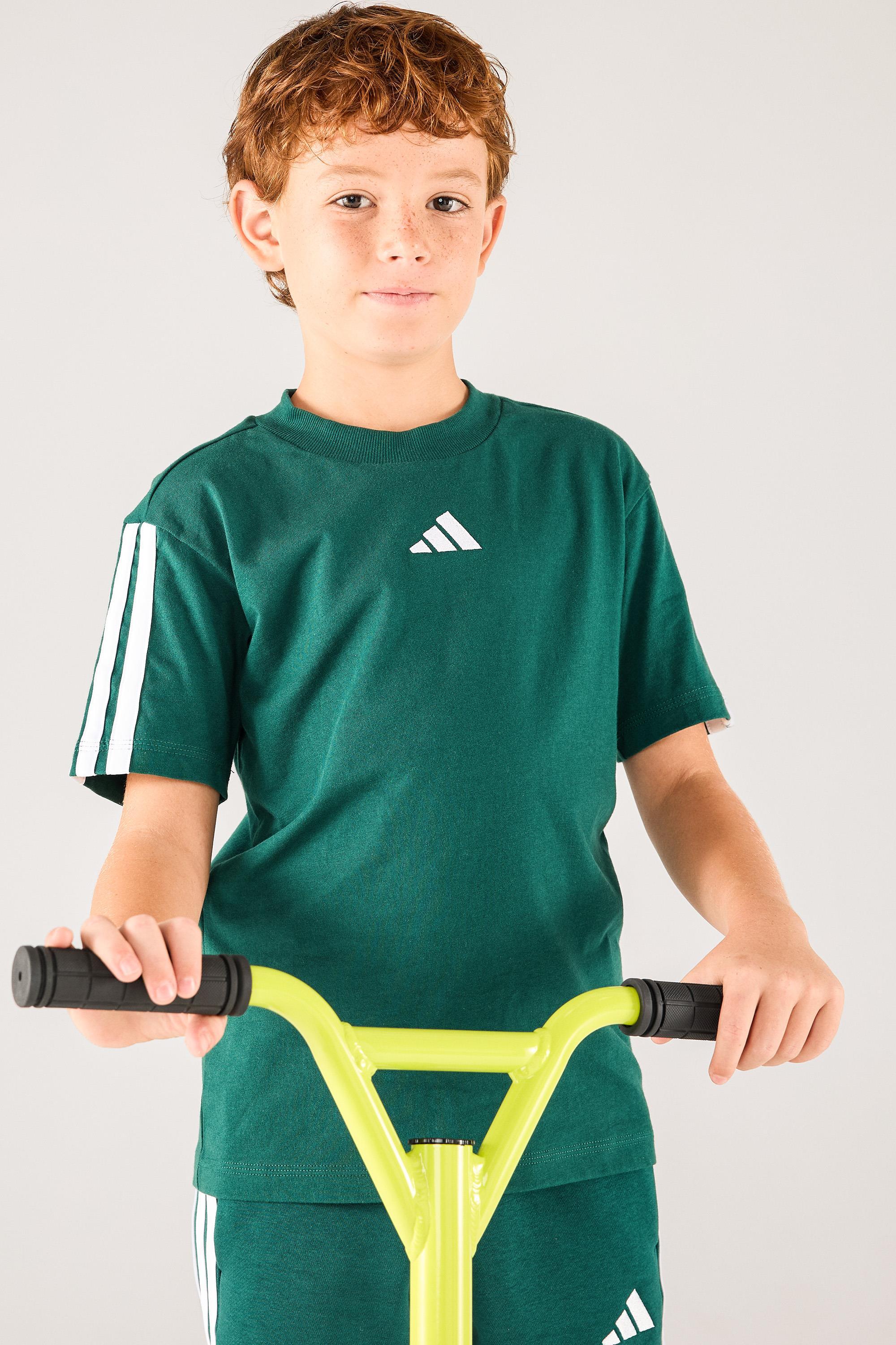 adidas 3s - Verde - Camiseta Algodón Niño talla 7-8 ANOS
