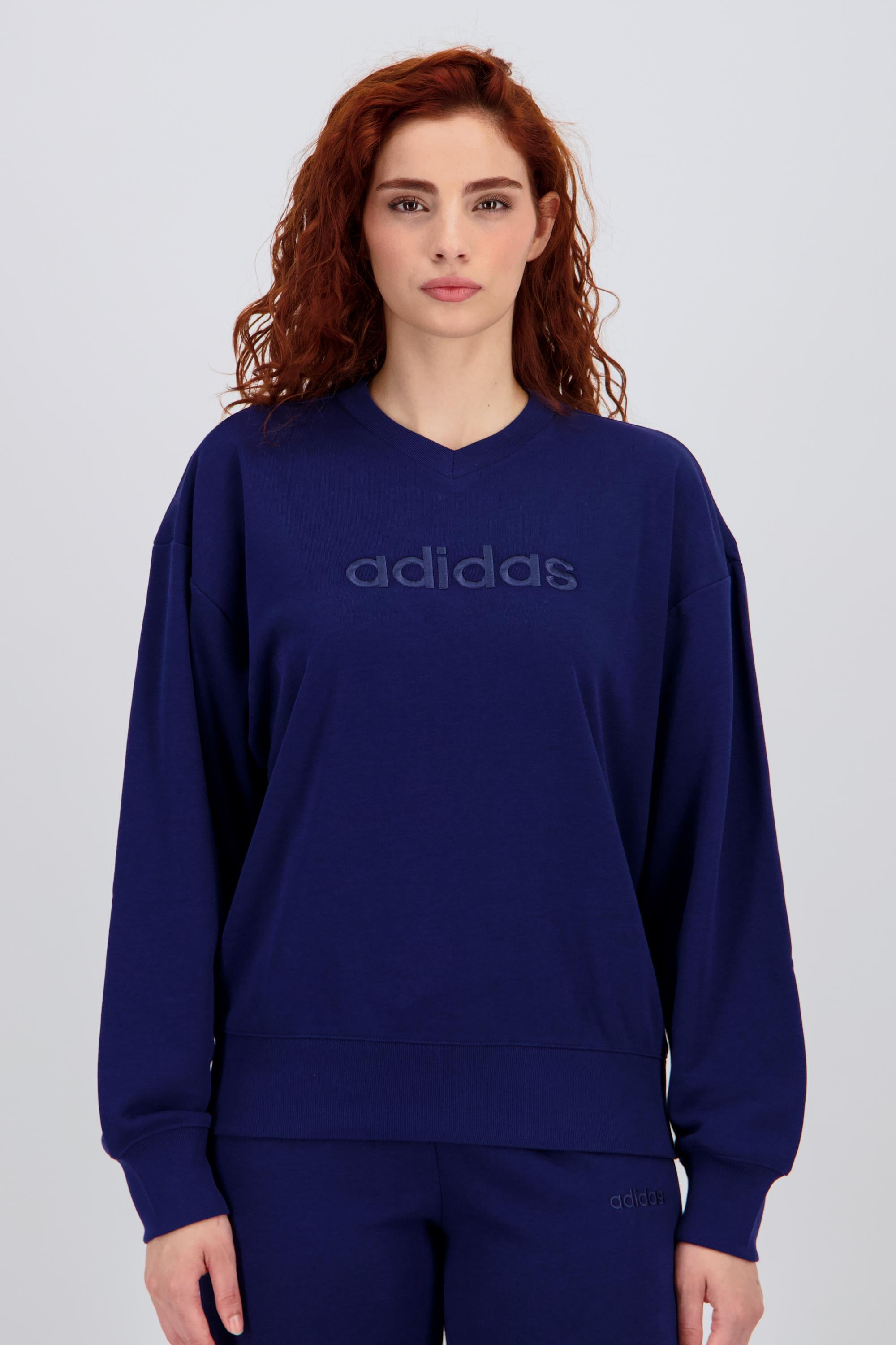 adidas Linear - Azul - Sudadera Mujer talla XL