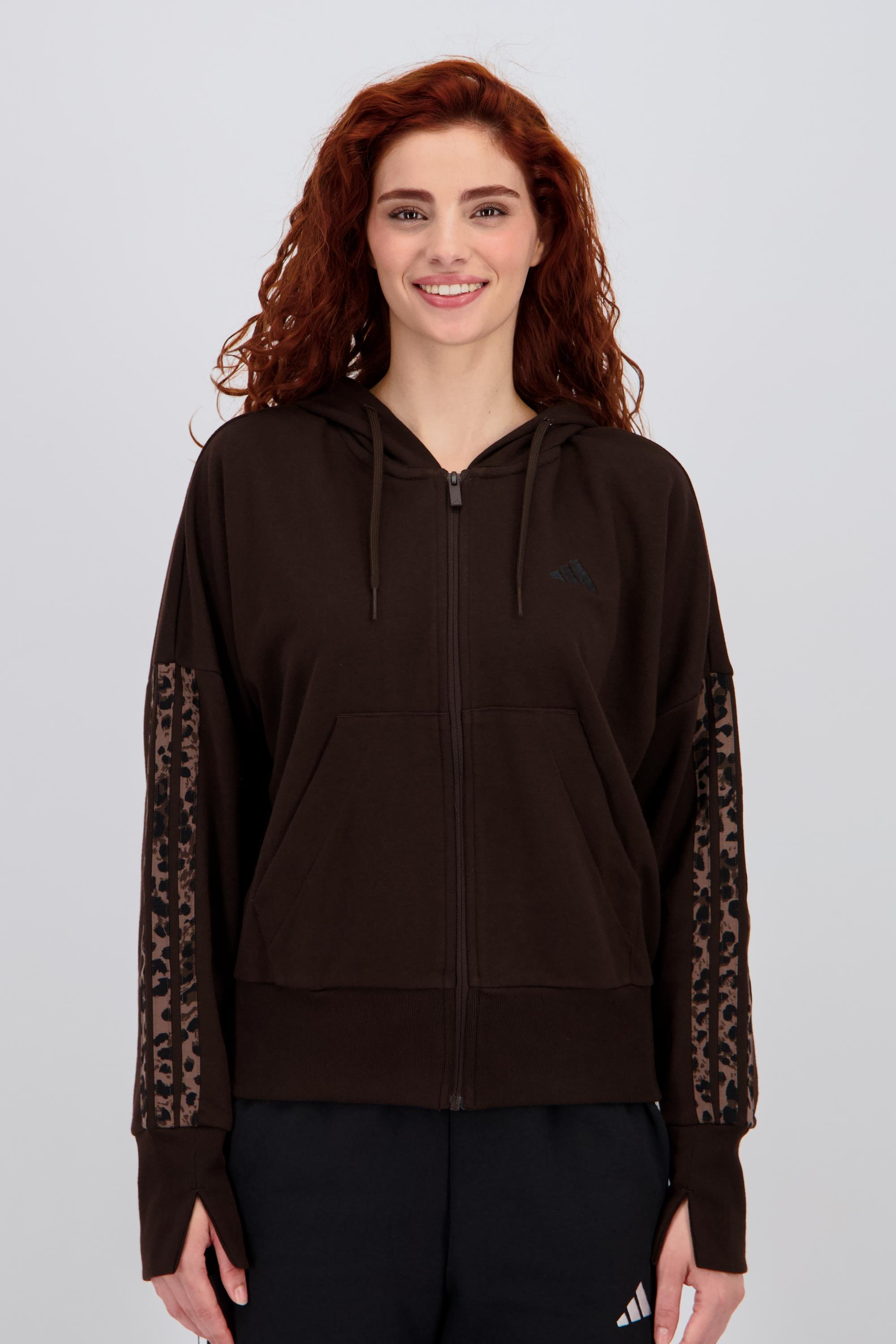 adidas Seasonal Essentials - Marrón - Sudadera Cremallera Mujer talla L
