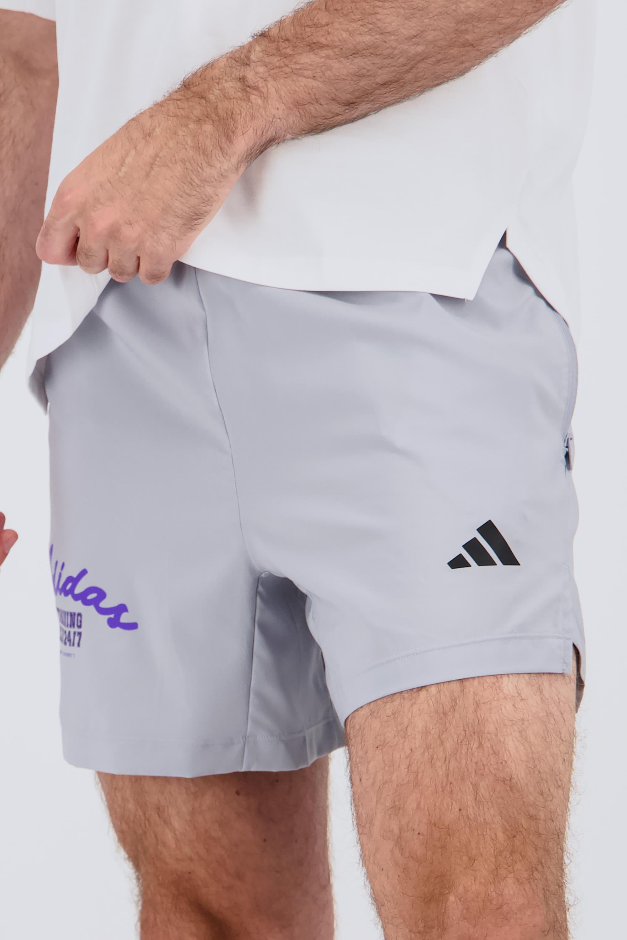 adidas Power - Gris - Pantalón Corto Hombre talla L