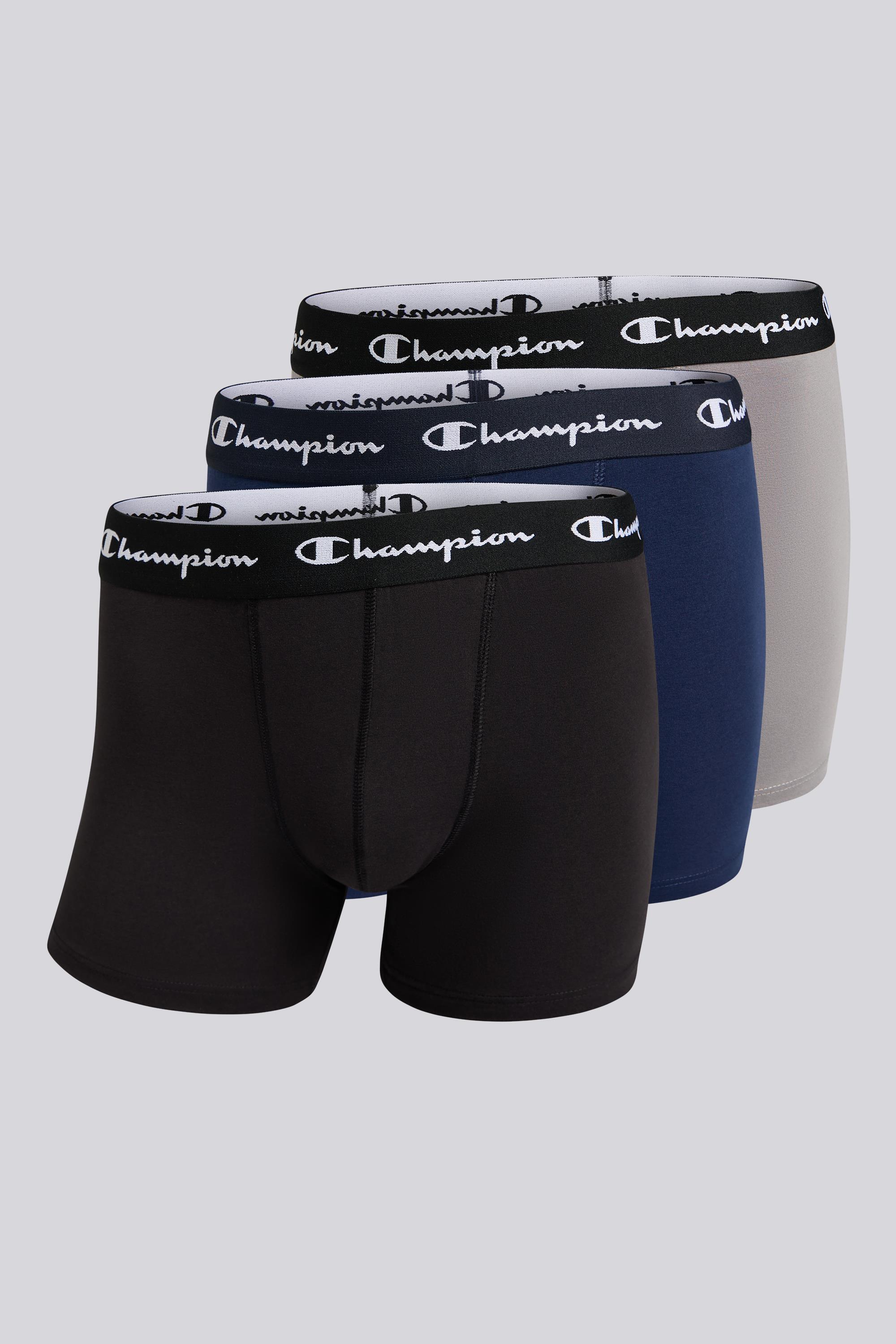 Pack 3 Bóxers Hombre Champion Negros talla S