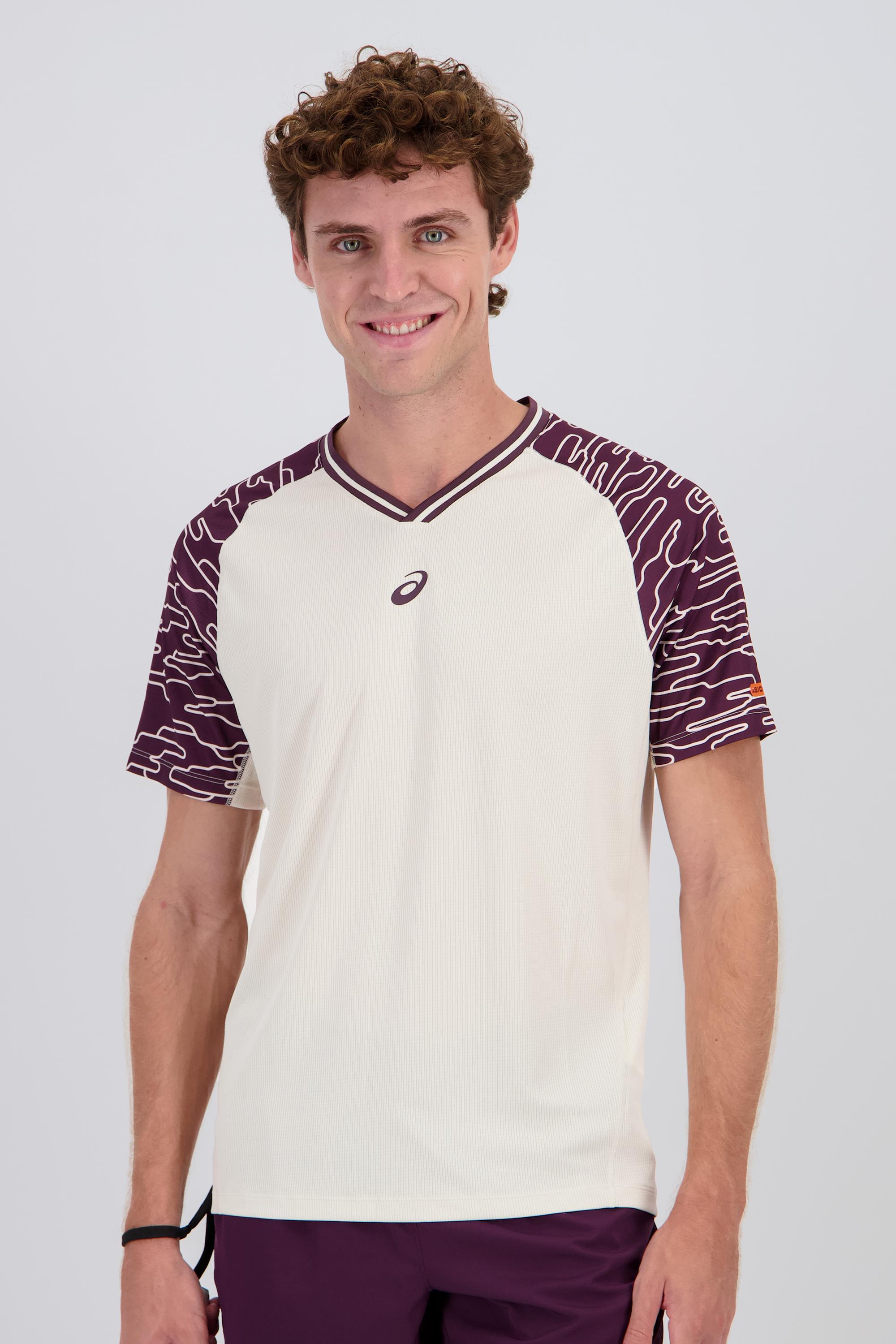 Camiseta Asics - Beige - Camiseta Tenis Hombre talla L